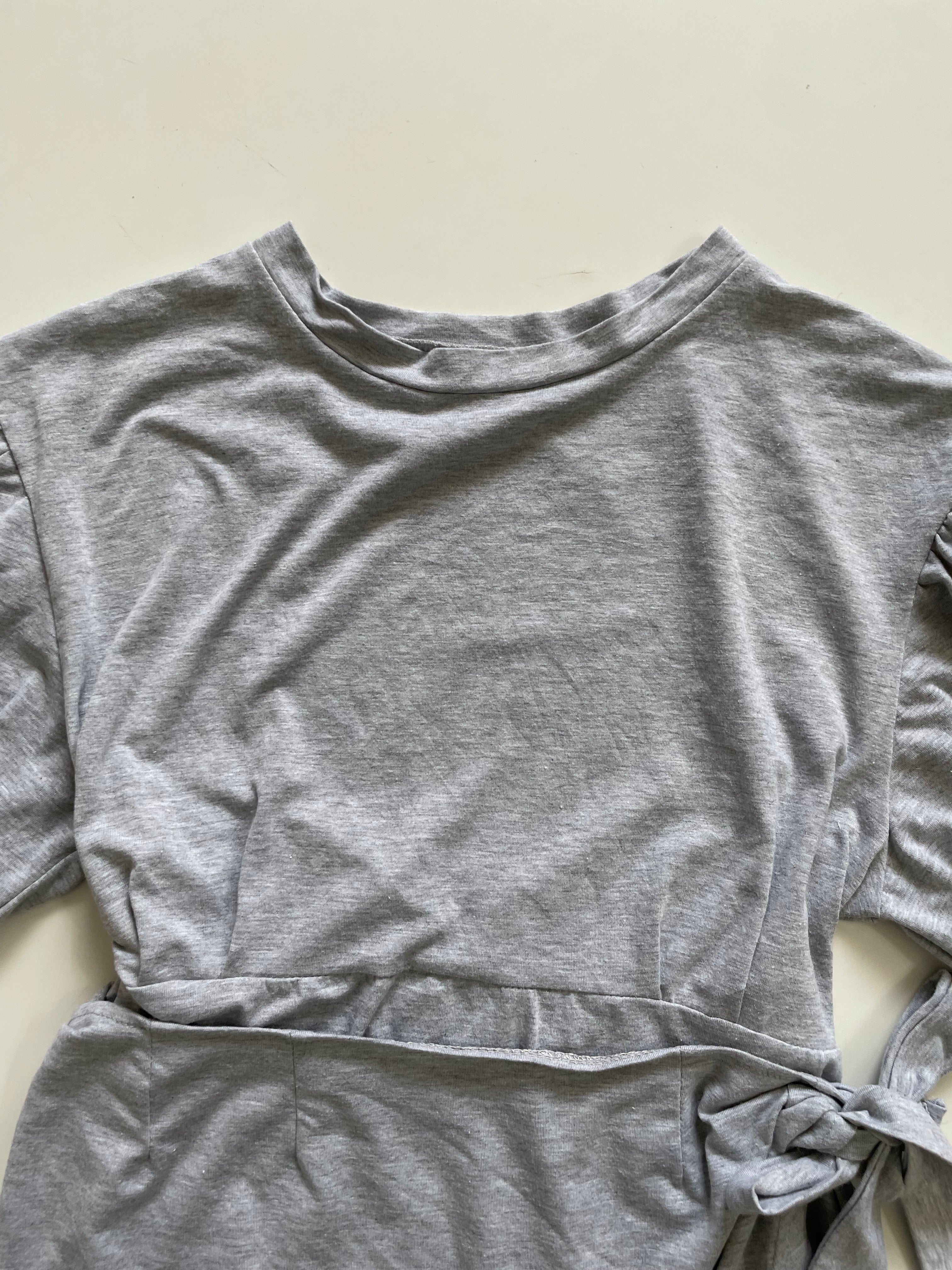 BA SHA DRESS GREY WRAPAROUND BUST-34-36 - Image 2