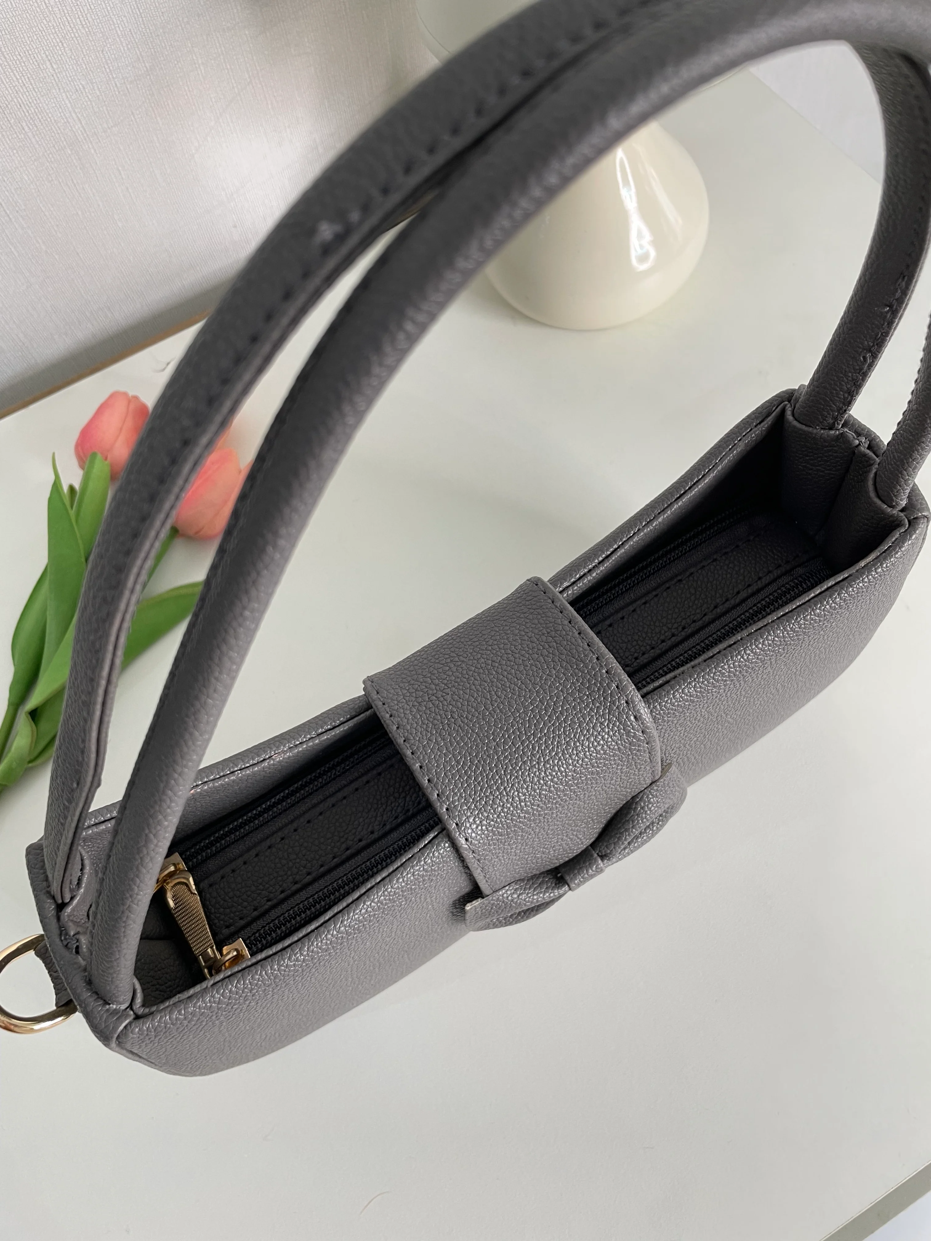 Grey Bow Bag - Image 3
