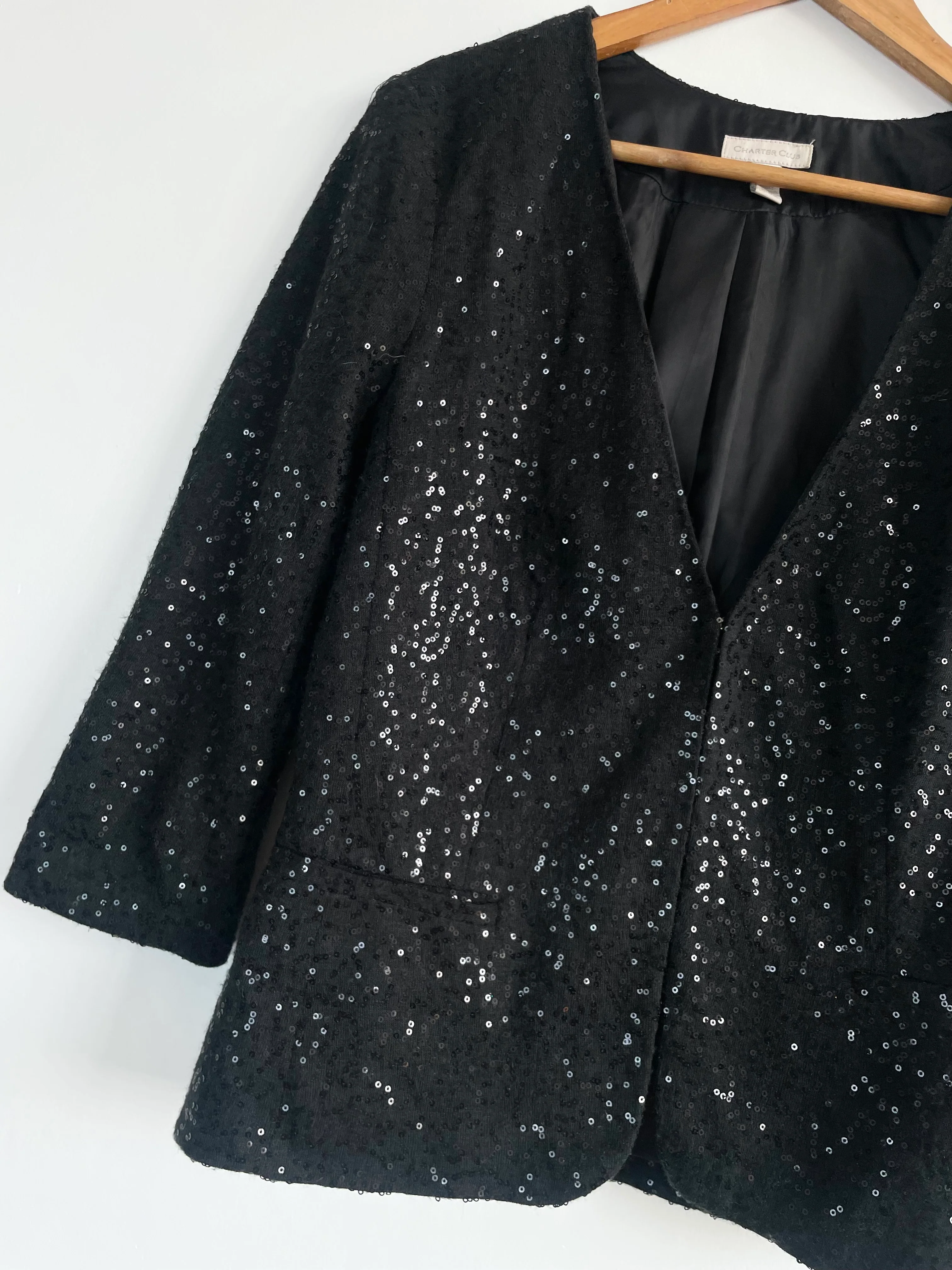 Charter Club Sequin Blazer-Bust 38 - Image 3