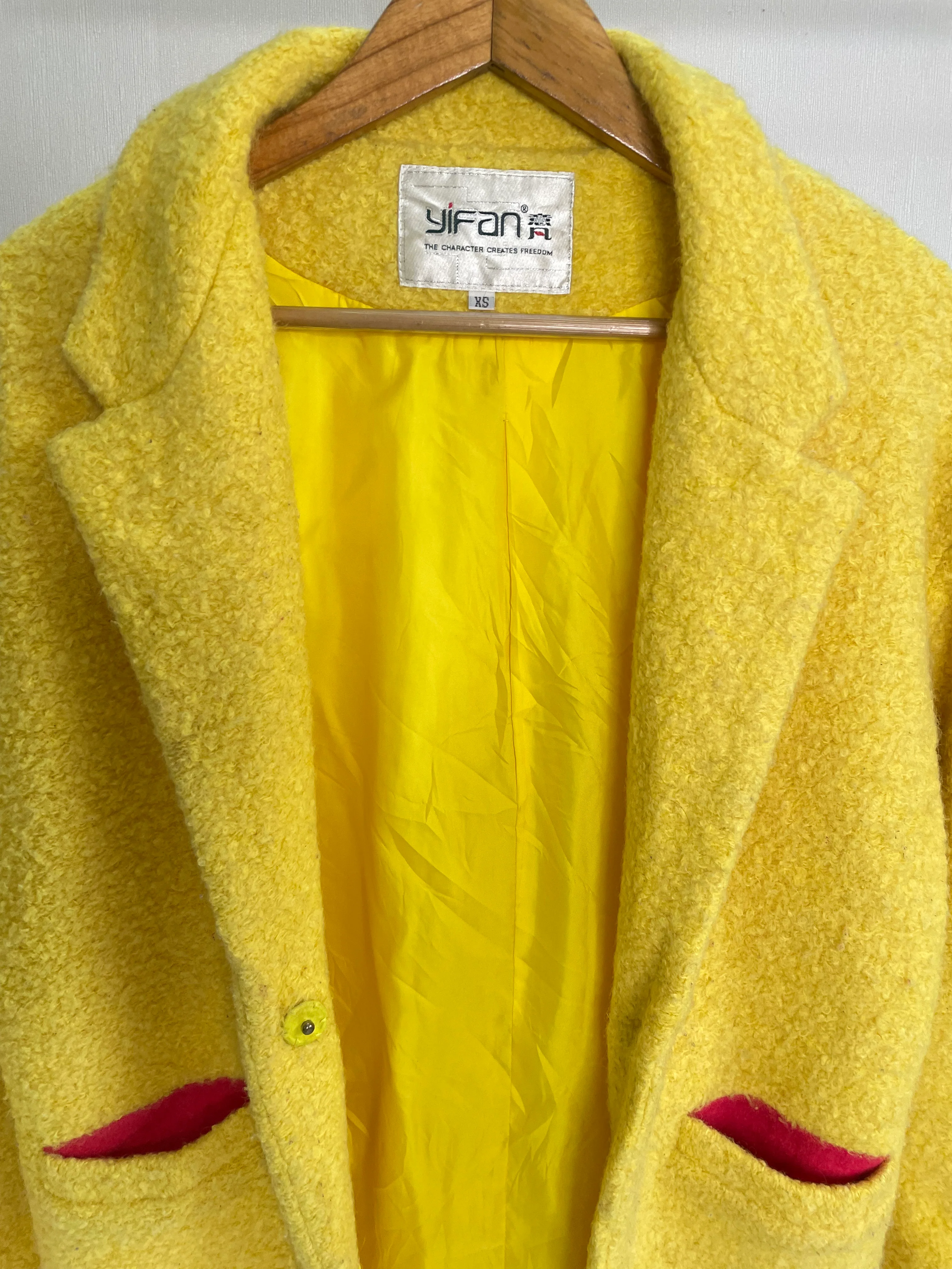 Yifan Yellow Fur Coat - Bust 36 - Image 2