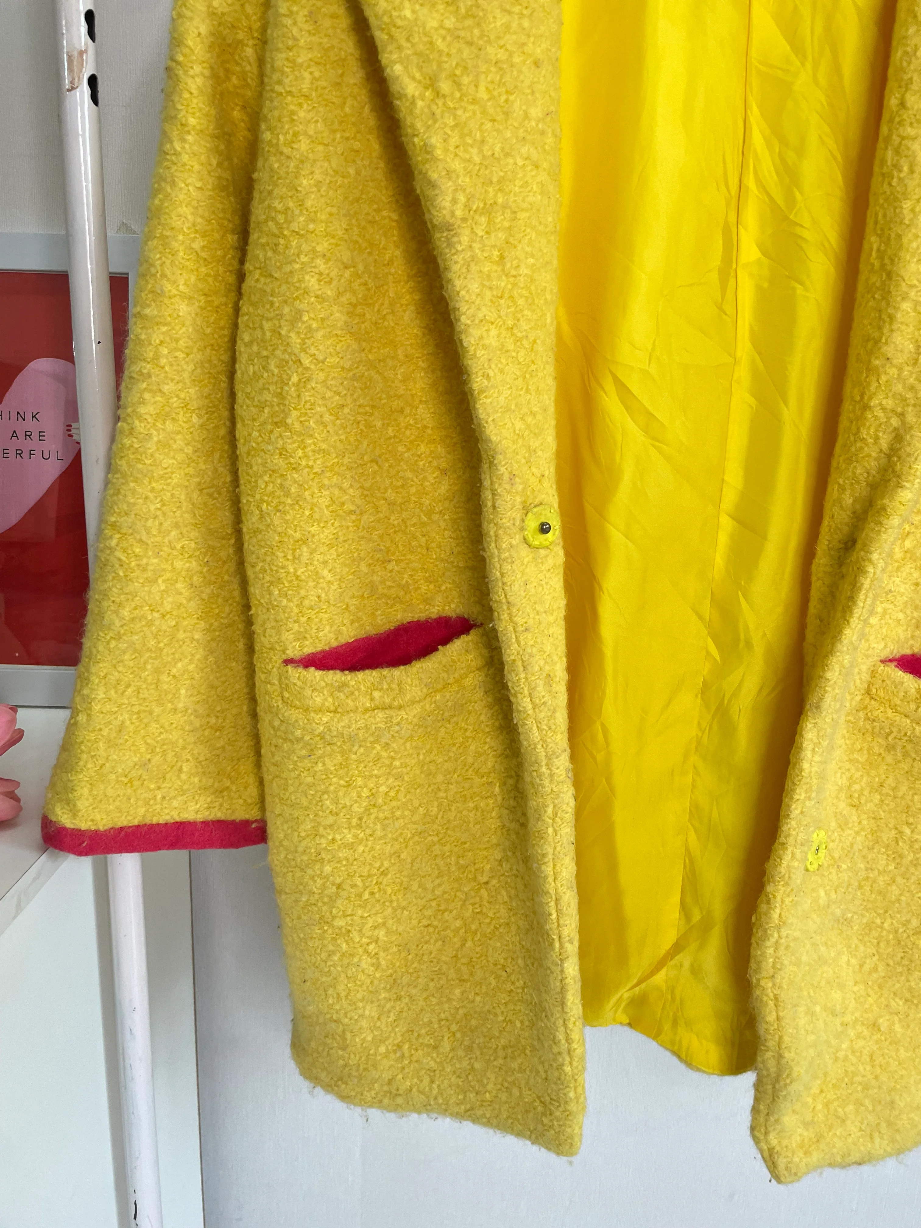 Yifan Yellow Fur Coat - Bust 36 - Image 3