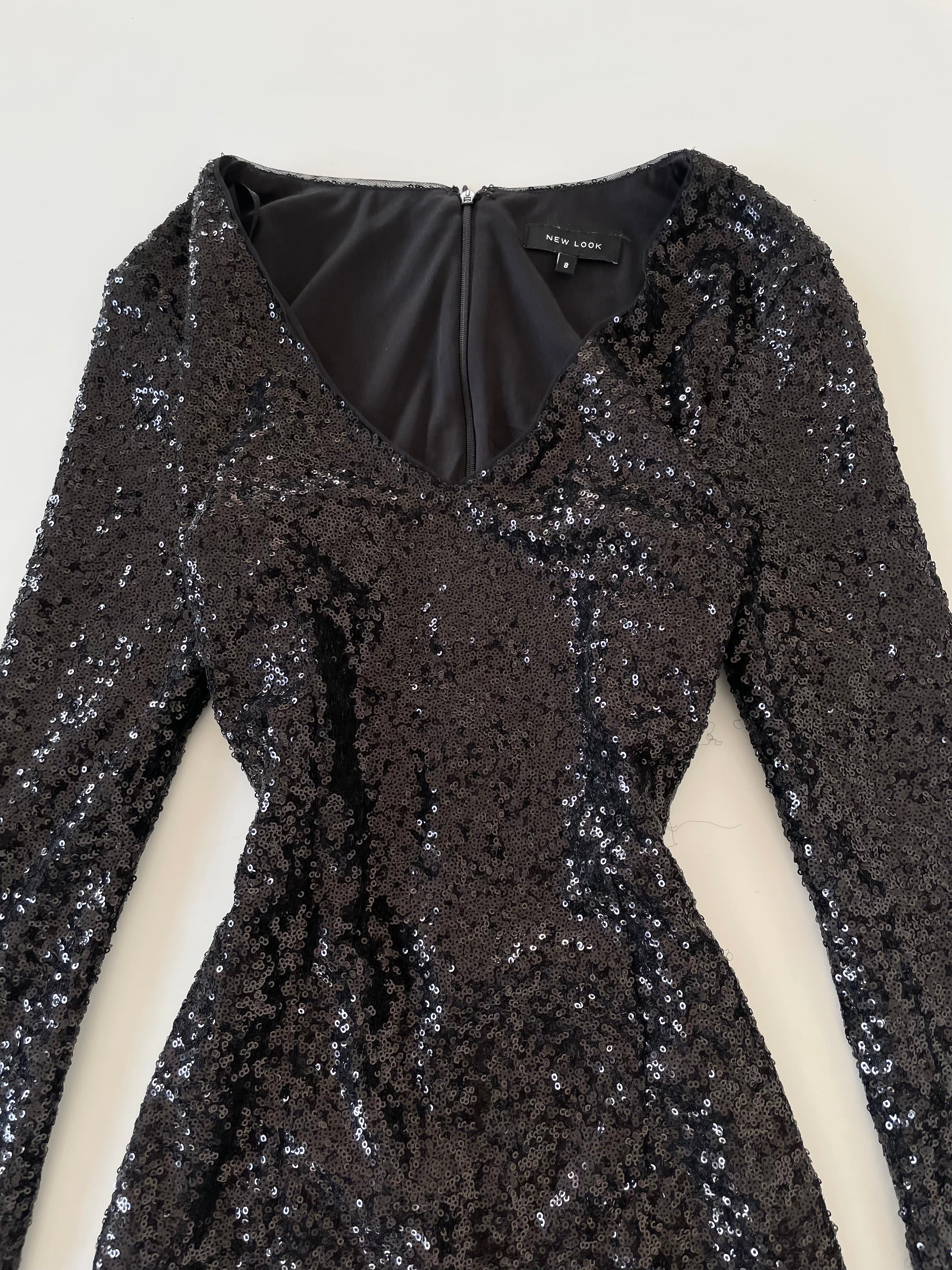 Sequin Black Dress-Bust 32 - Image 2