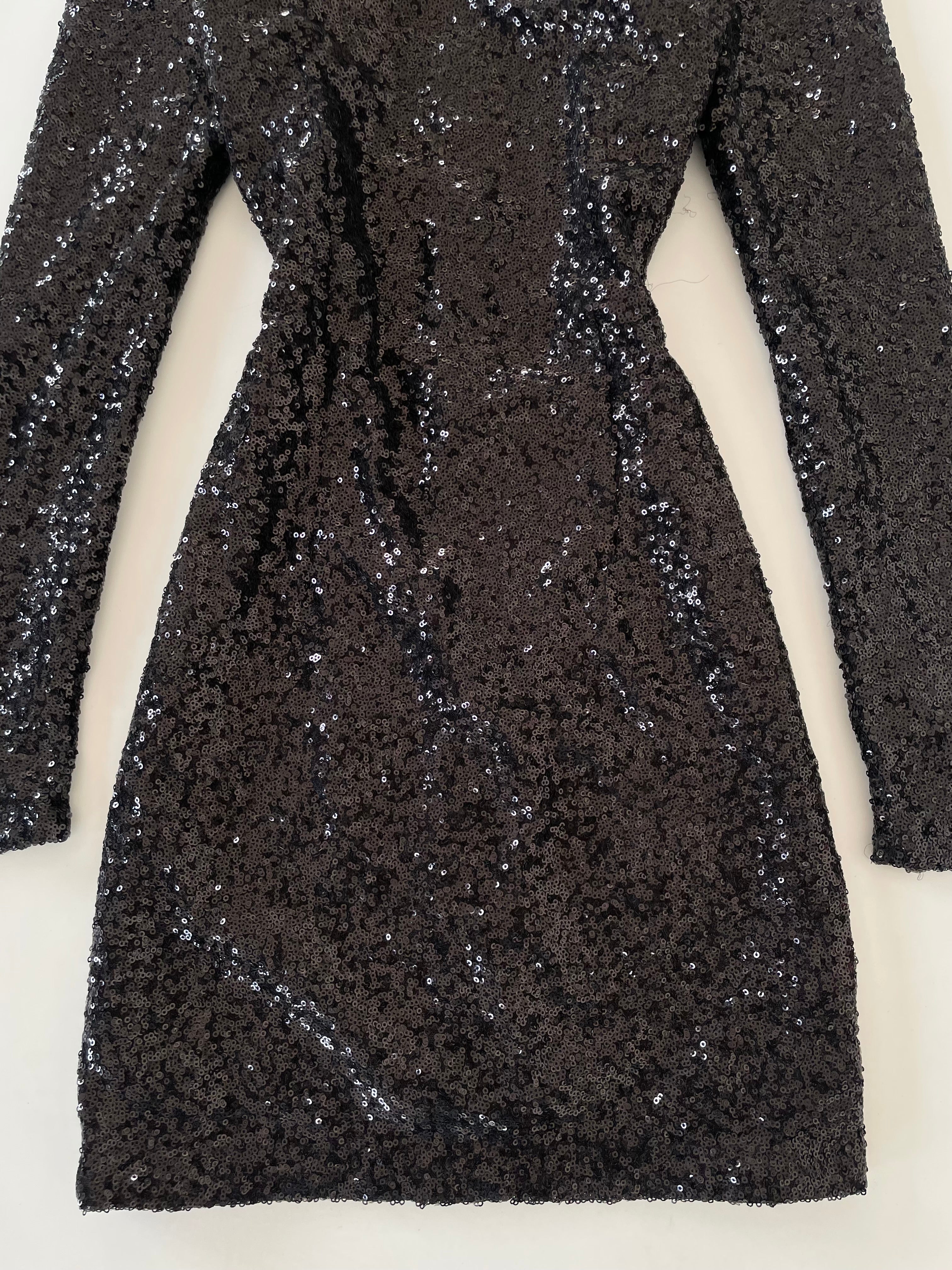 Sequin Black Dress-Bust 32 - Image 3