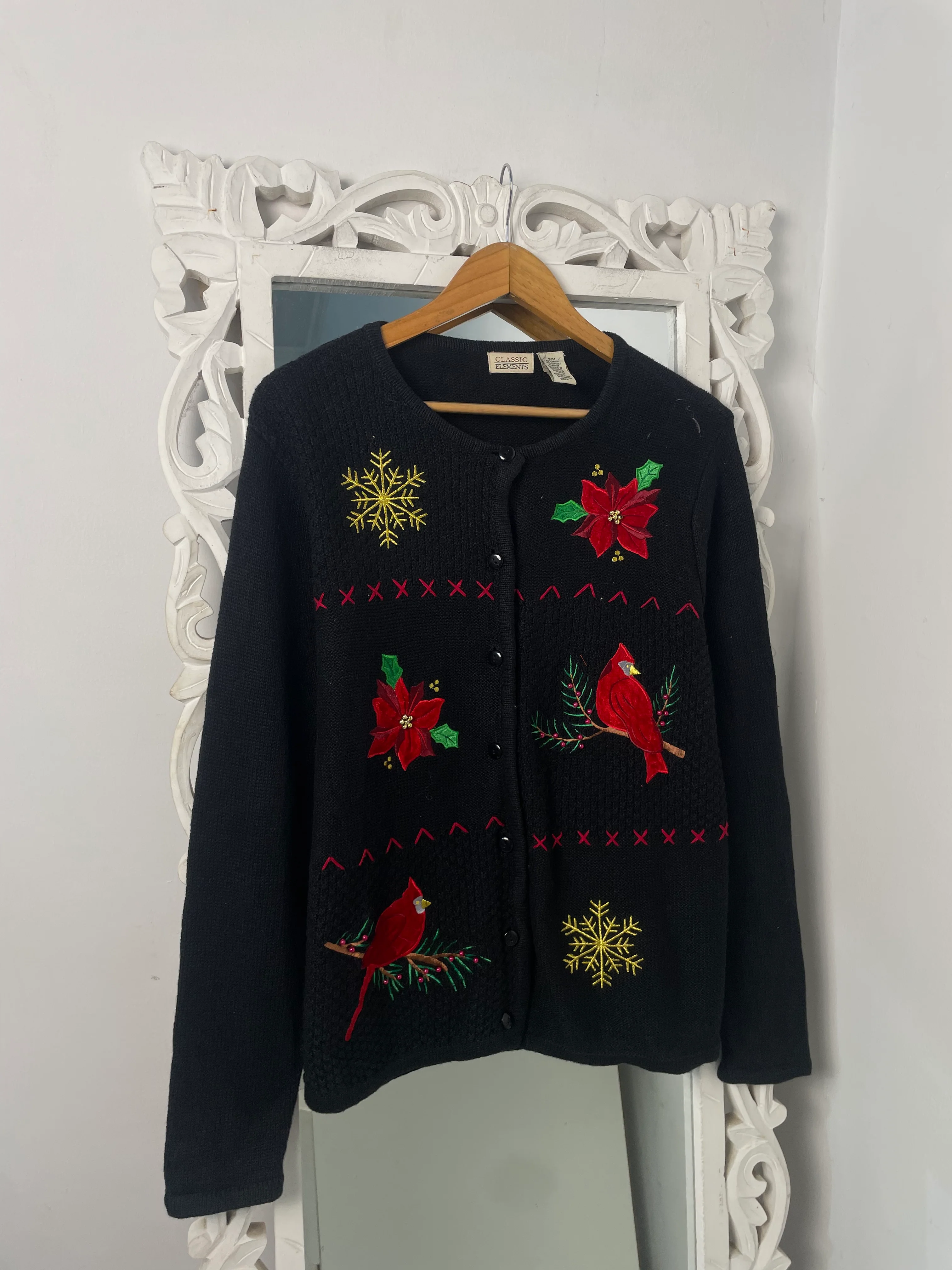 Classic Elements Embroidered Sweater-Bust 42