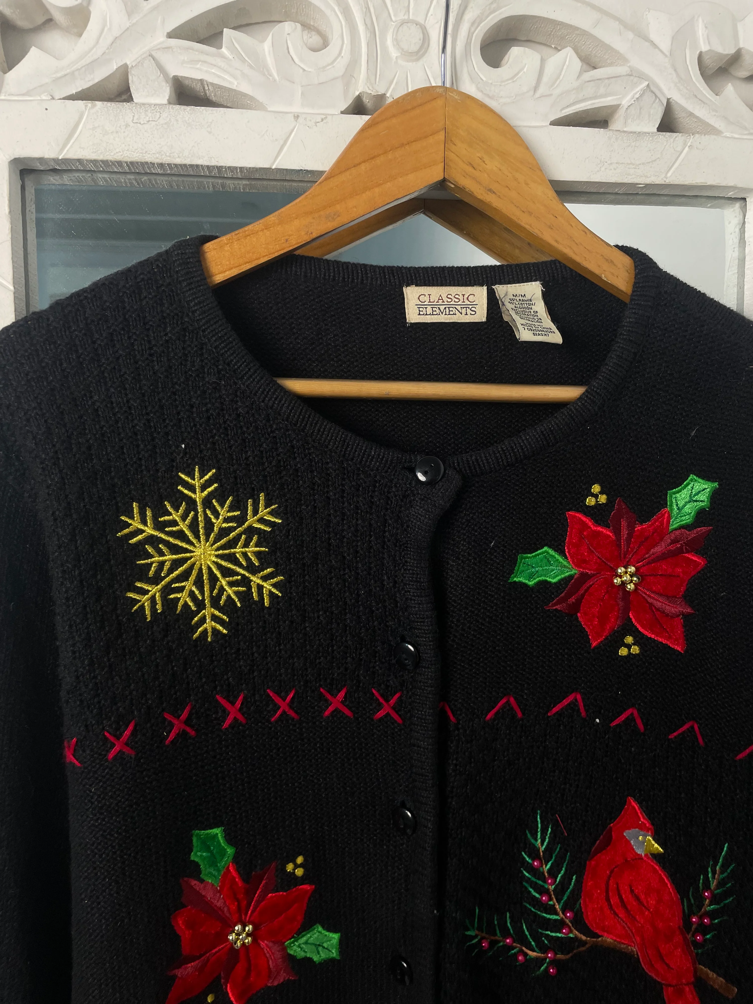 Classic Elements Embroidered Sweater-Bust 42 - Image 2