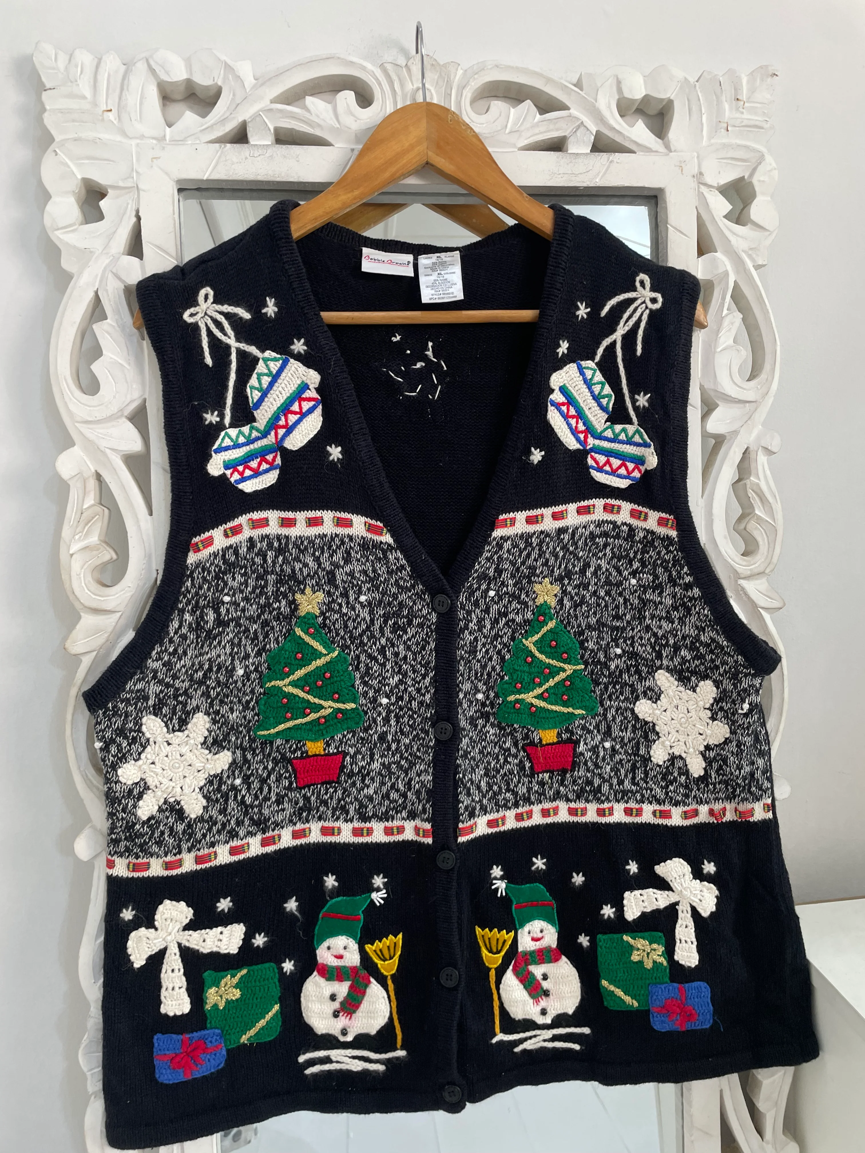Bobbie Brooks Christmas Sweater Vest-Bust 44