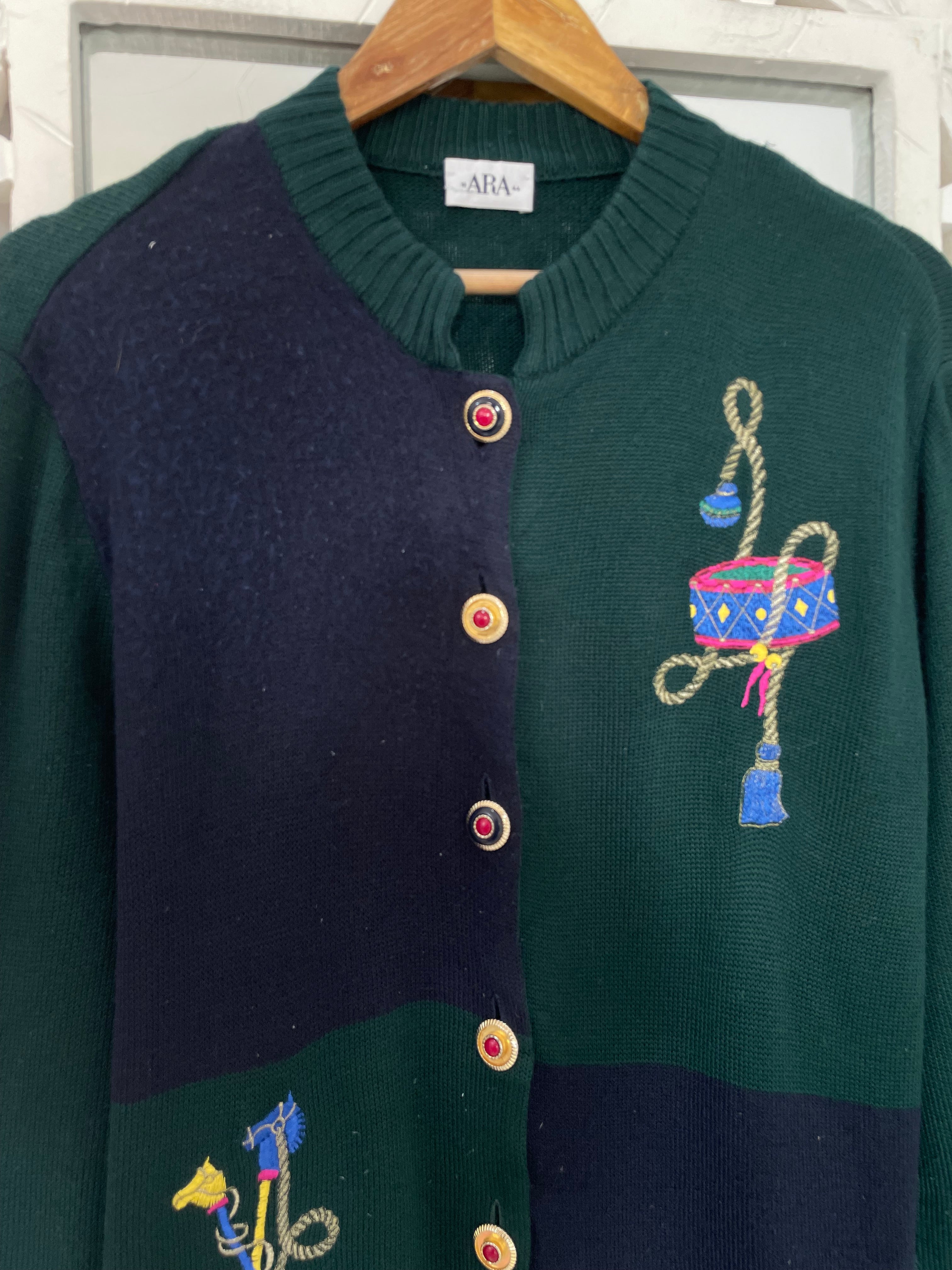 Ara Embroidered Christmas Sweater-Bust 46 - Image 2