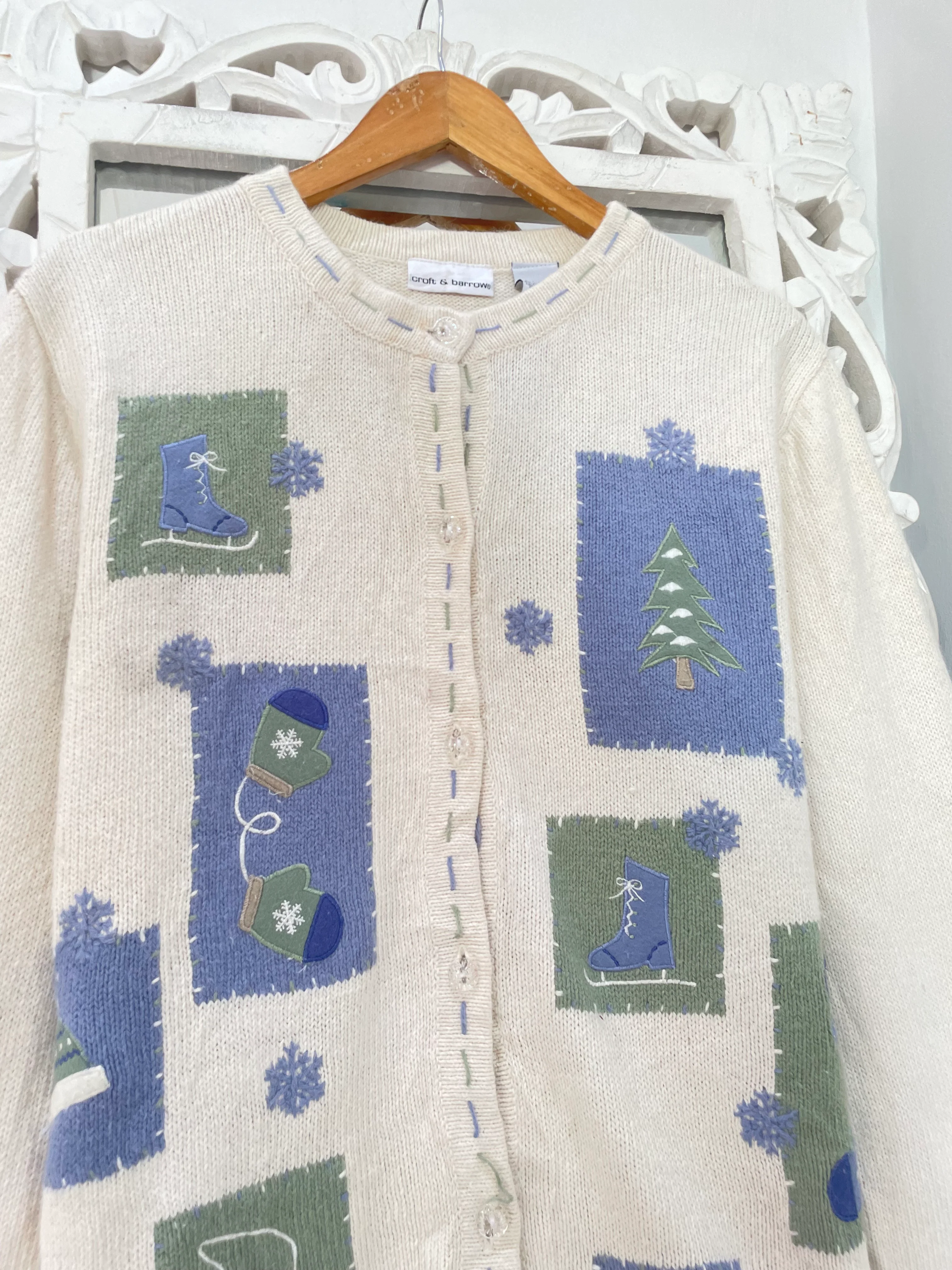 Croft & Barrow Embroidered Christmas Sweater-Bust 46 - Image 2