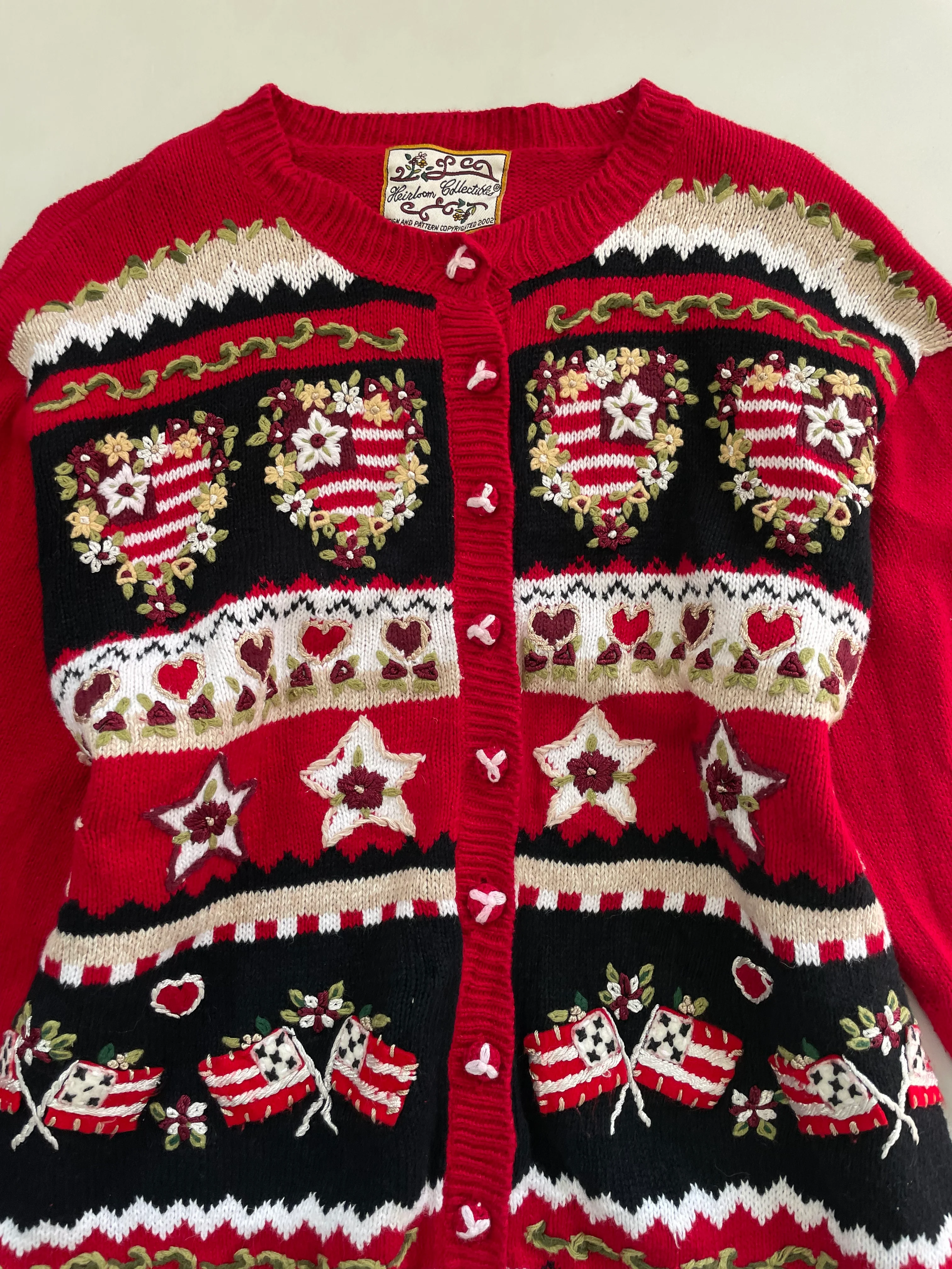 Heirloom Collectibles Embroidered Christmas Sweater-Bust 46 - Image 2