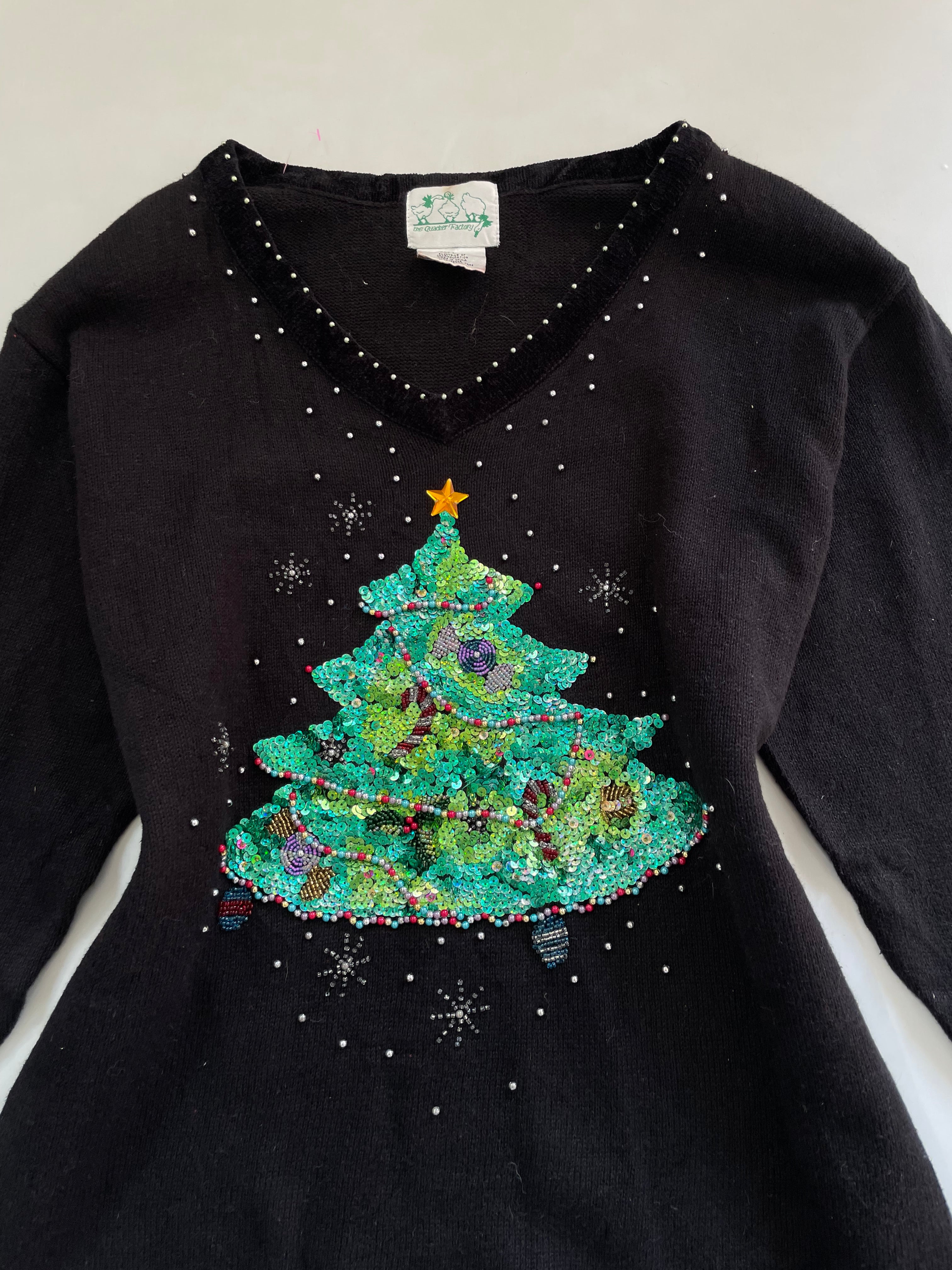 The Quacker Factory Embroidered Christmas Sweater-Bust 48 - Image 2