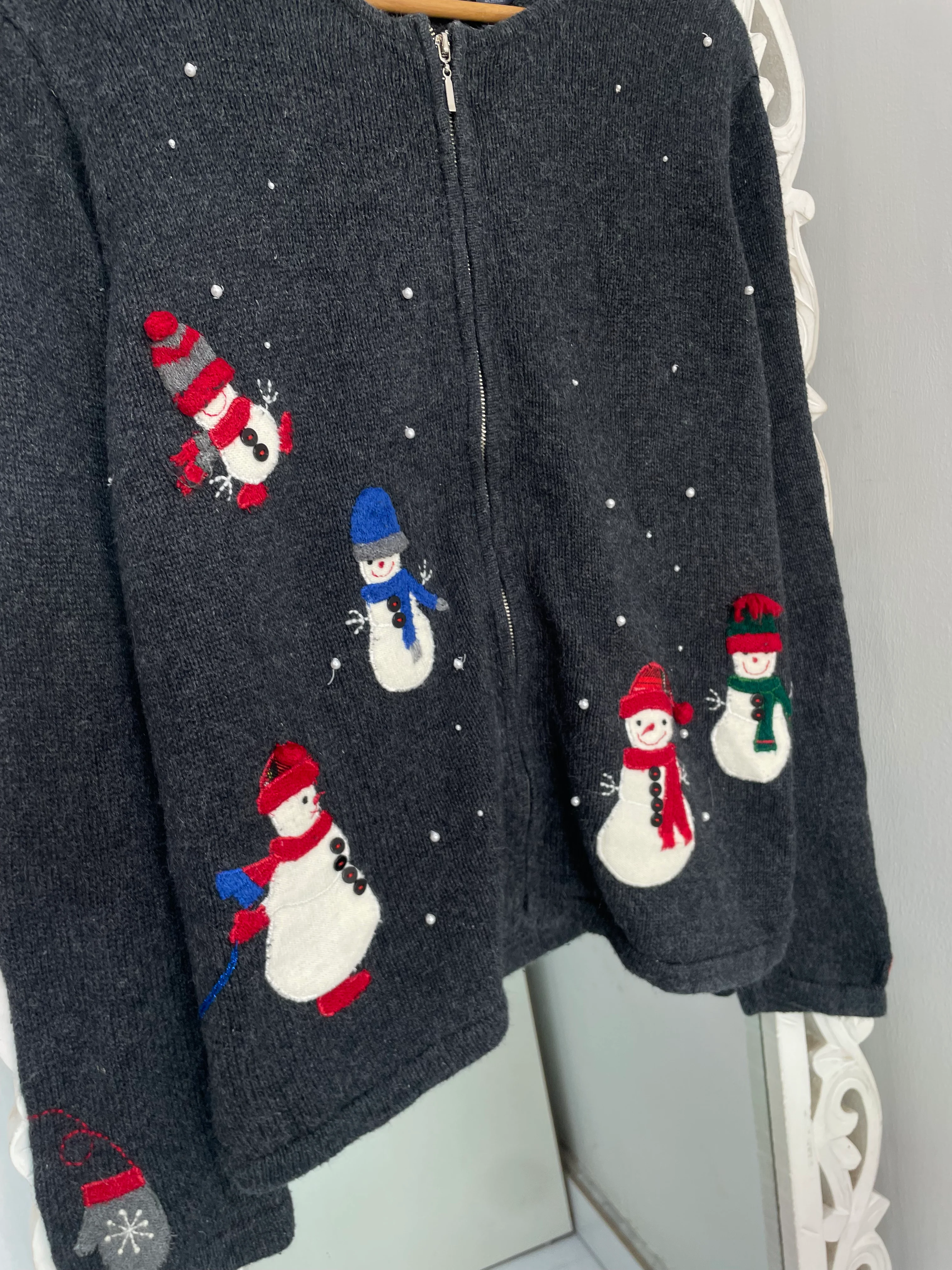 Crazy Horse Embroidered Christmas Sweater-Chest 44 - Image 2