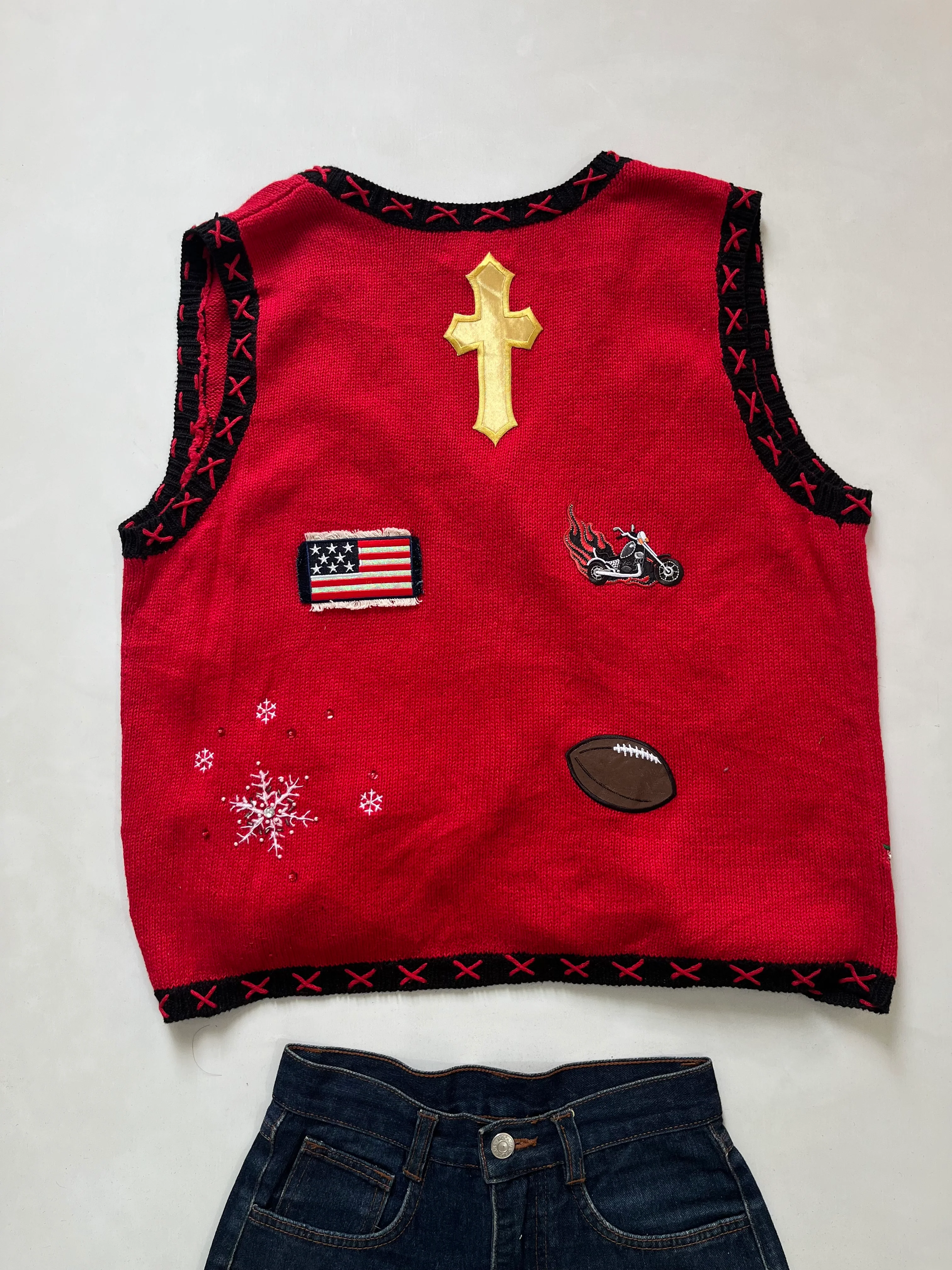 Christmas Sweater Vest-Bust 40 - Image 3