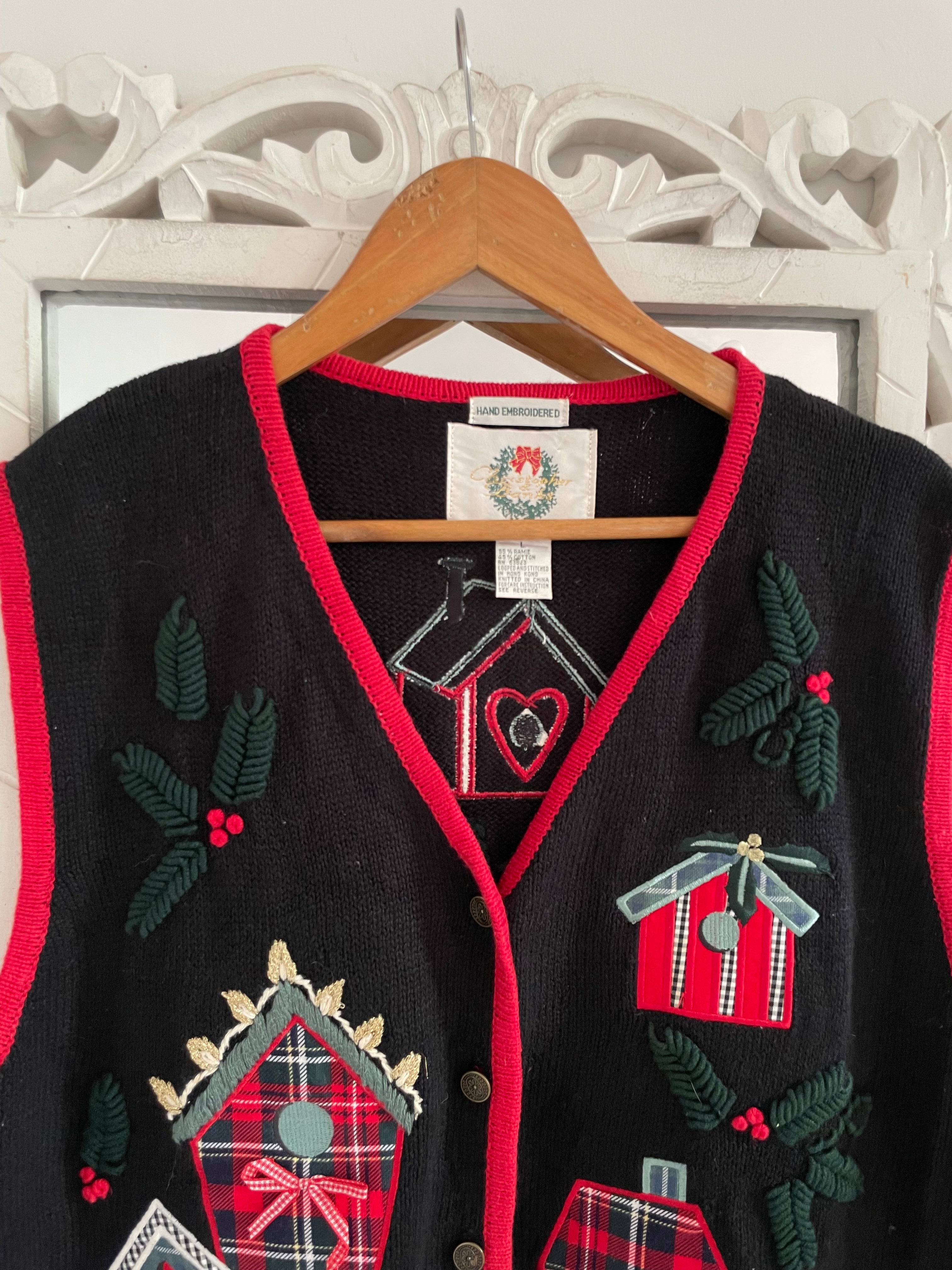 Hand Embroidered Christopher & Banks Sweater-Chest 46 - Image 2