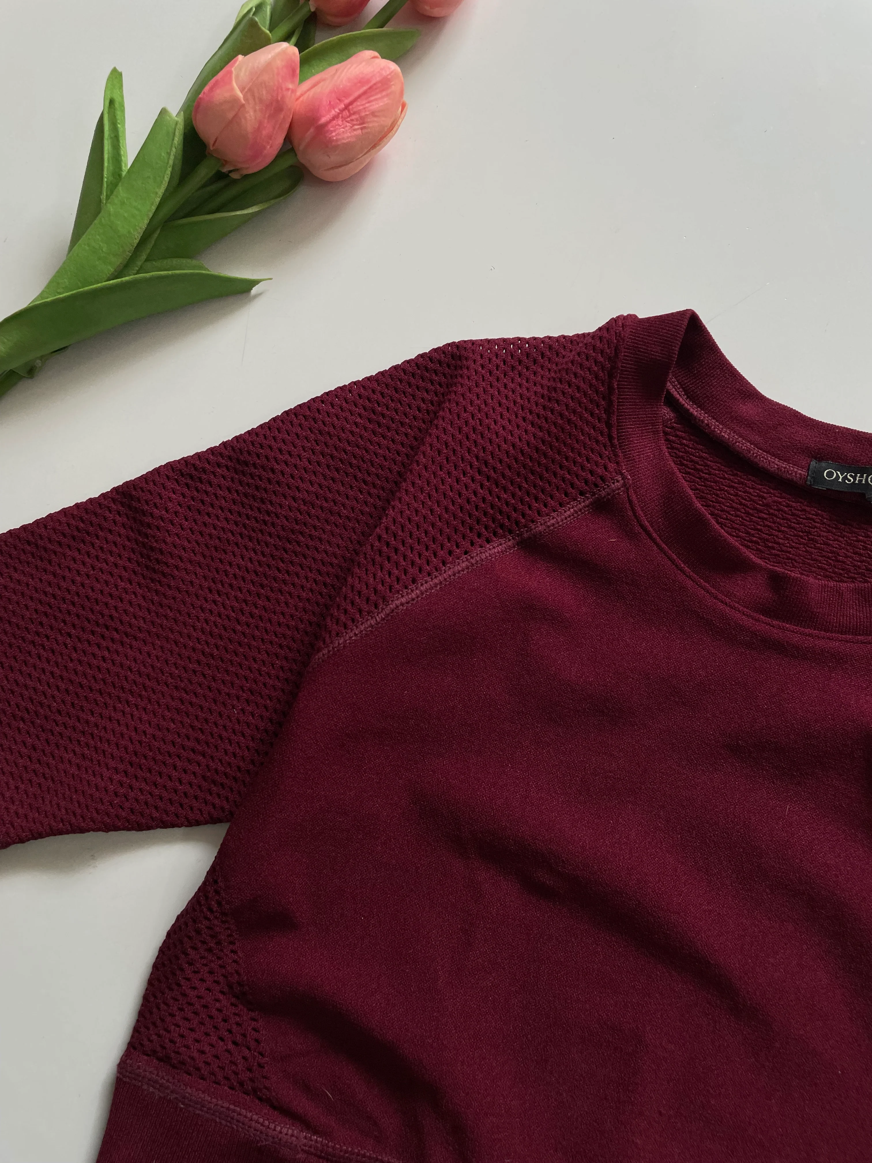 OYSHO MAROON GYMWEAR - BUST 30 TO 34 - Image 3