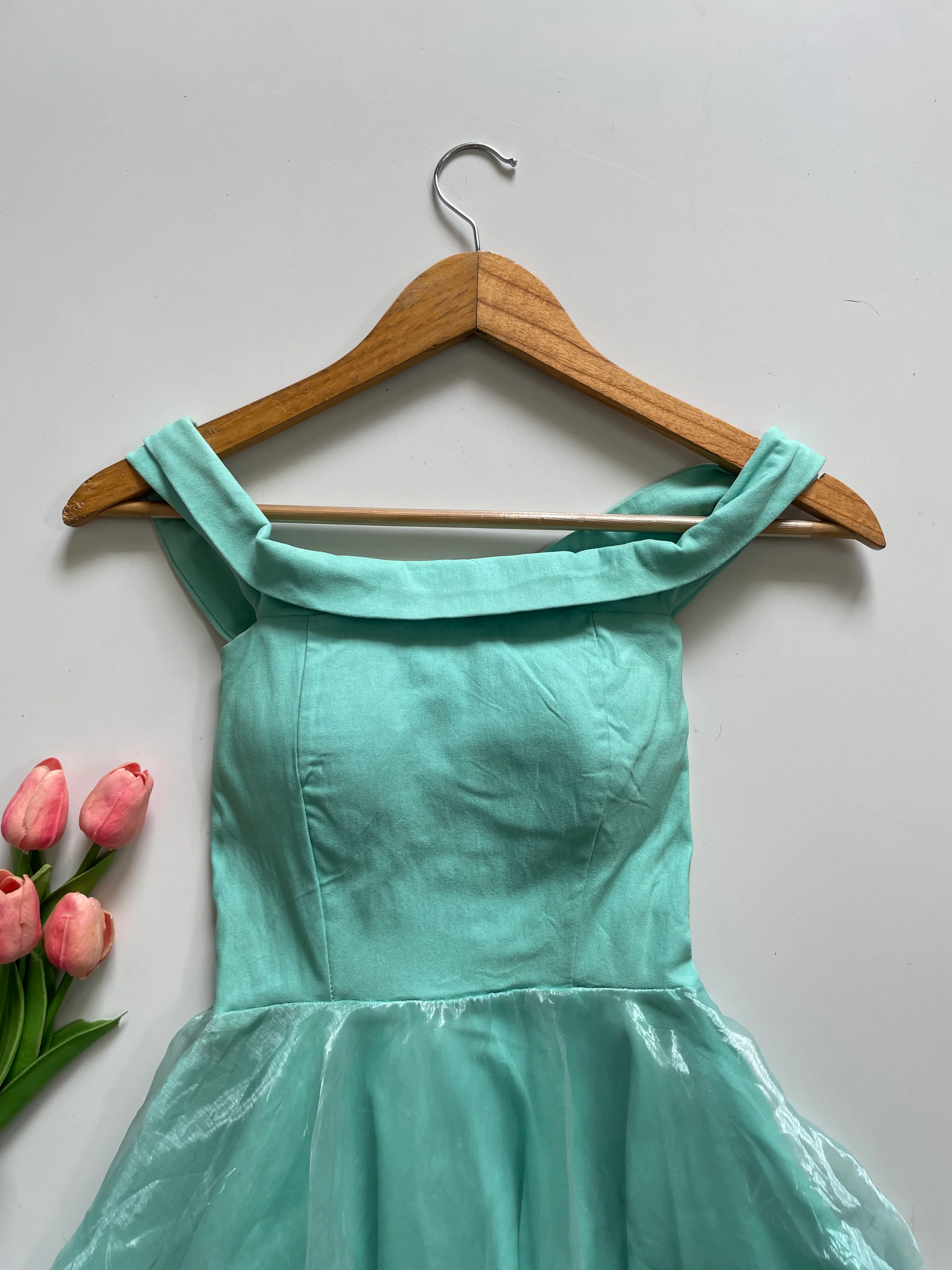 ORGANZA OFF SHOULDER DRESS - BUST 26 TO 30 - Image 2