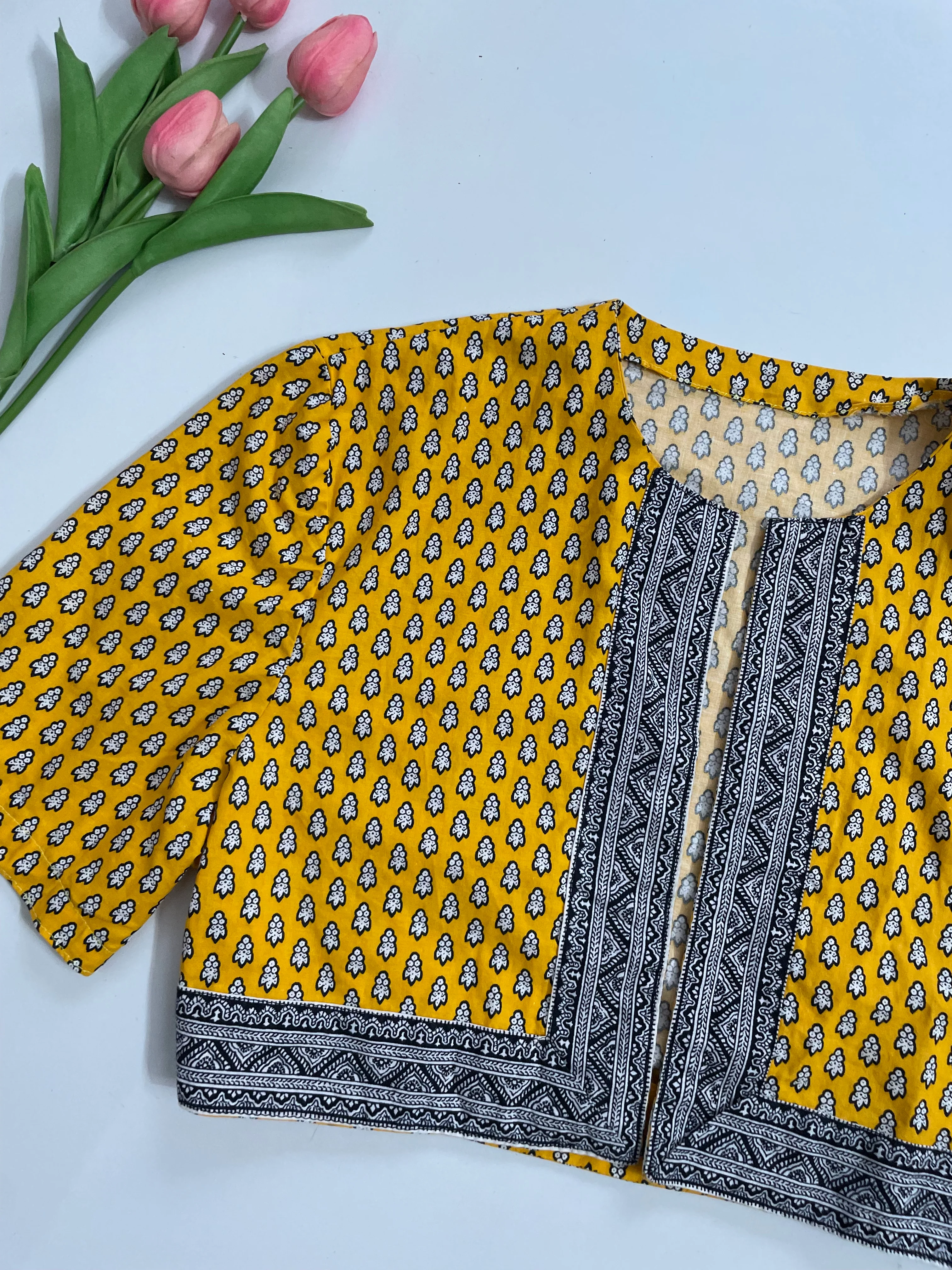 YELLOW SHRUG TOP - BUST 38 - Image 2