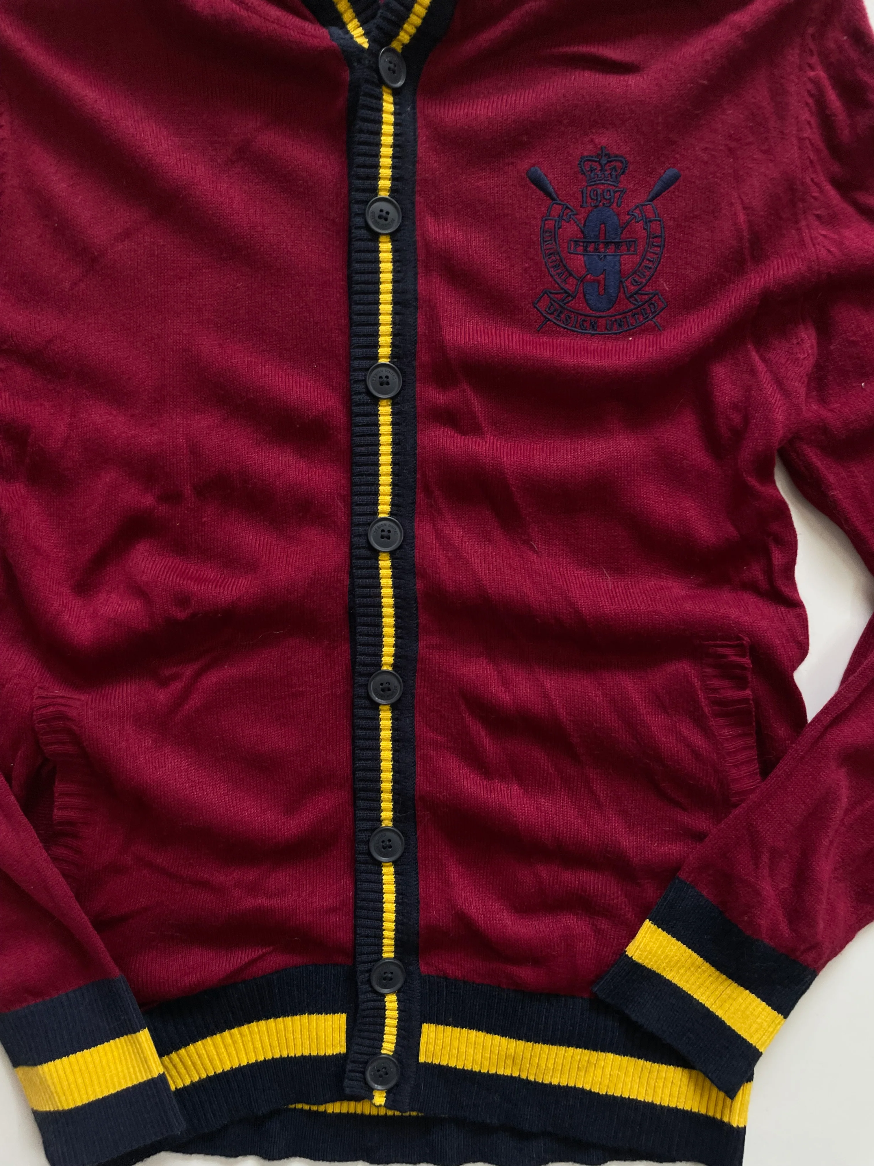 OLD SCHOOL MAROON HOODED KNIT - BUST 34 TO 36 - Image 3
