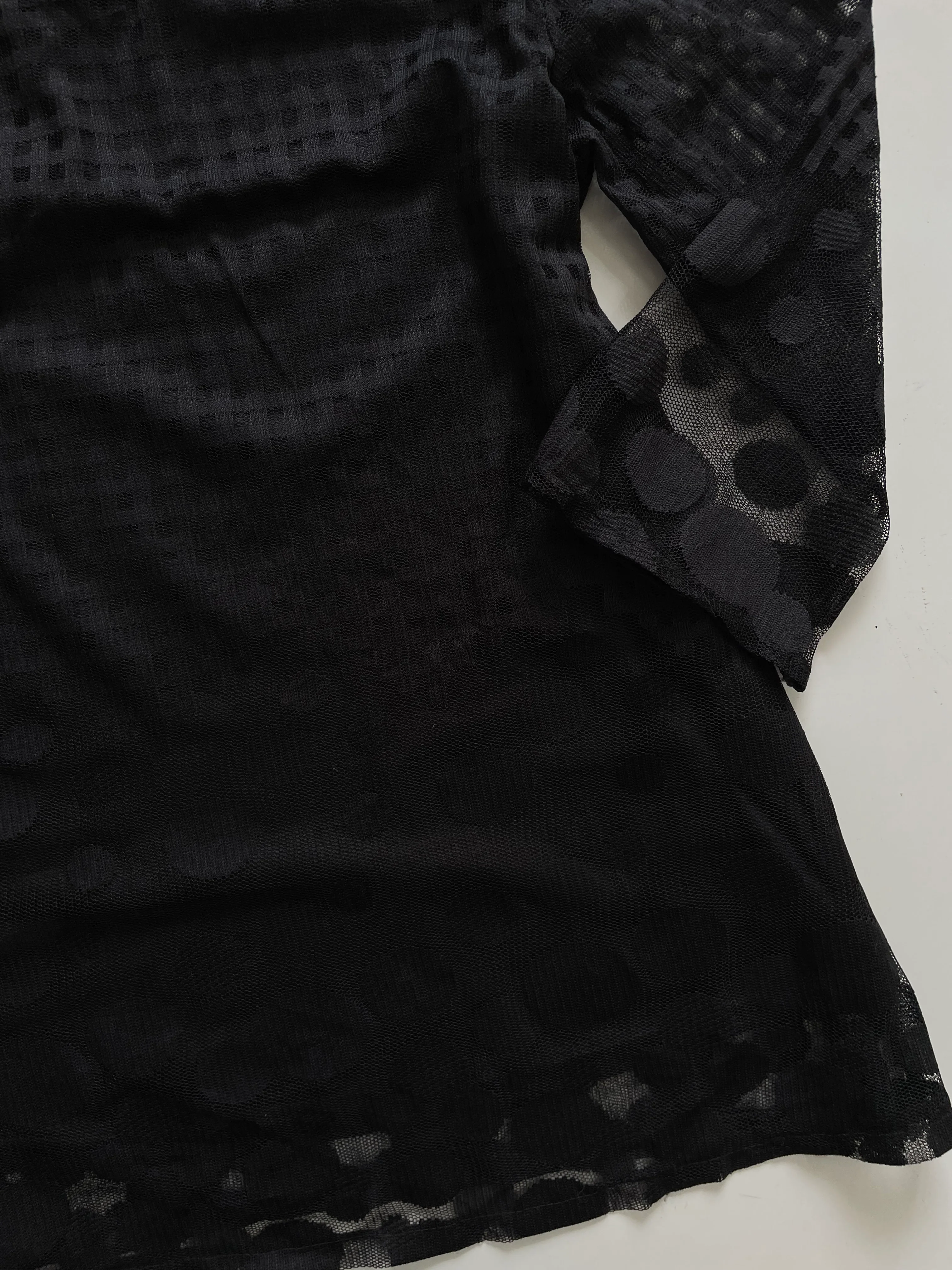 BLACK NET LINED TOP - BUST 36 - Image 3