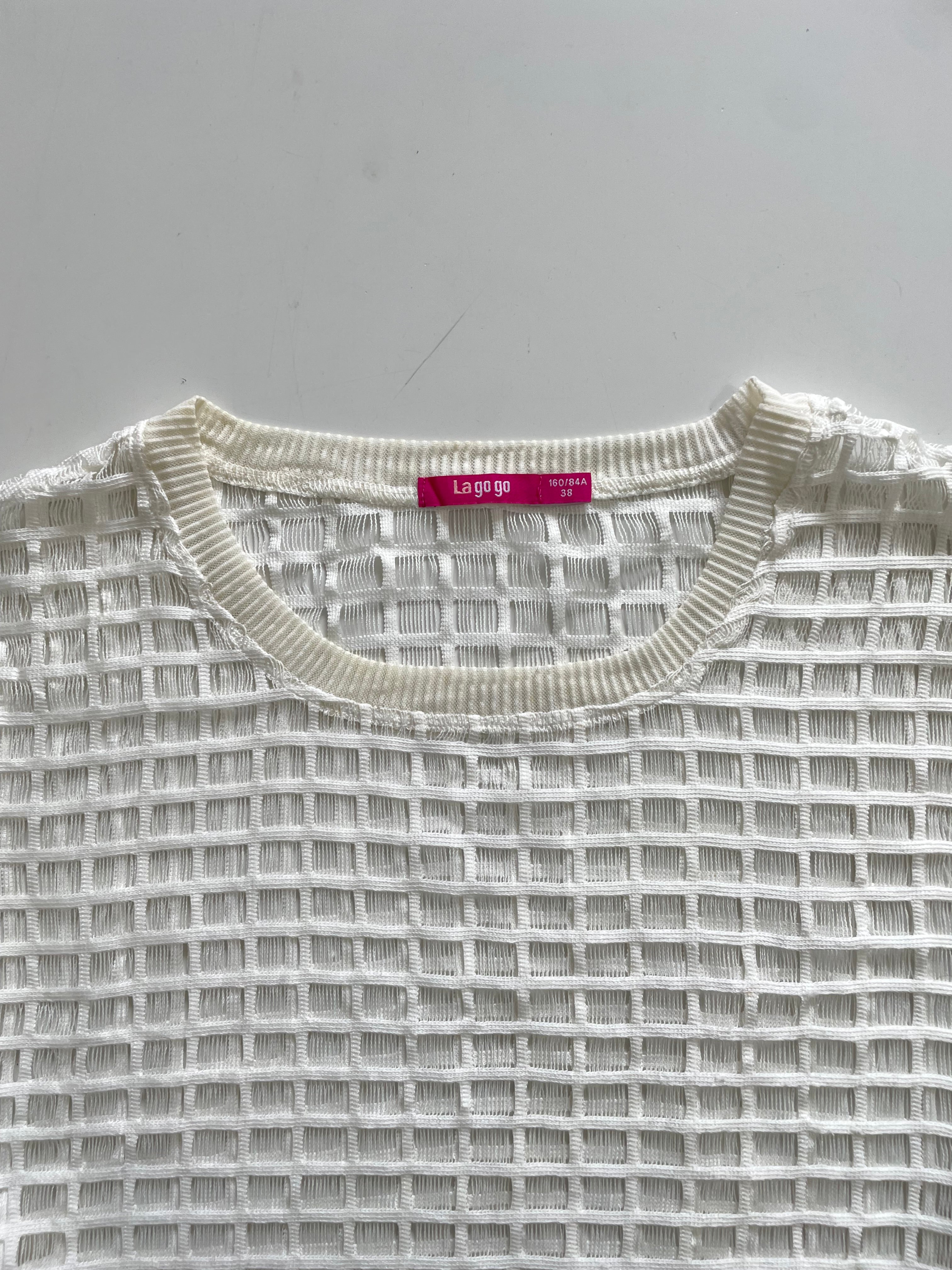 LA GO GO WHITE LACE TOP - BUST 38 - Image 3