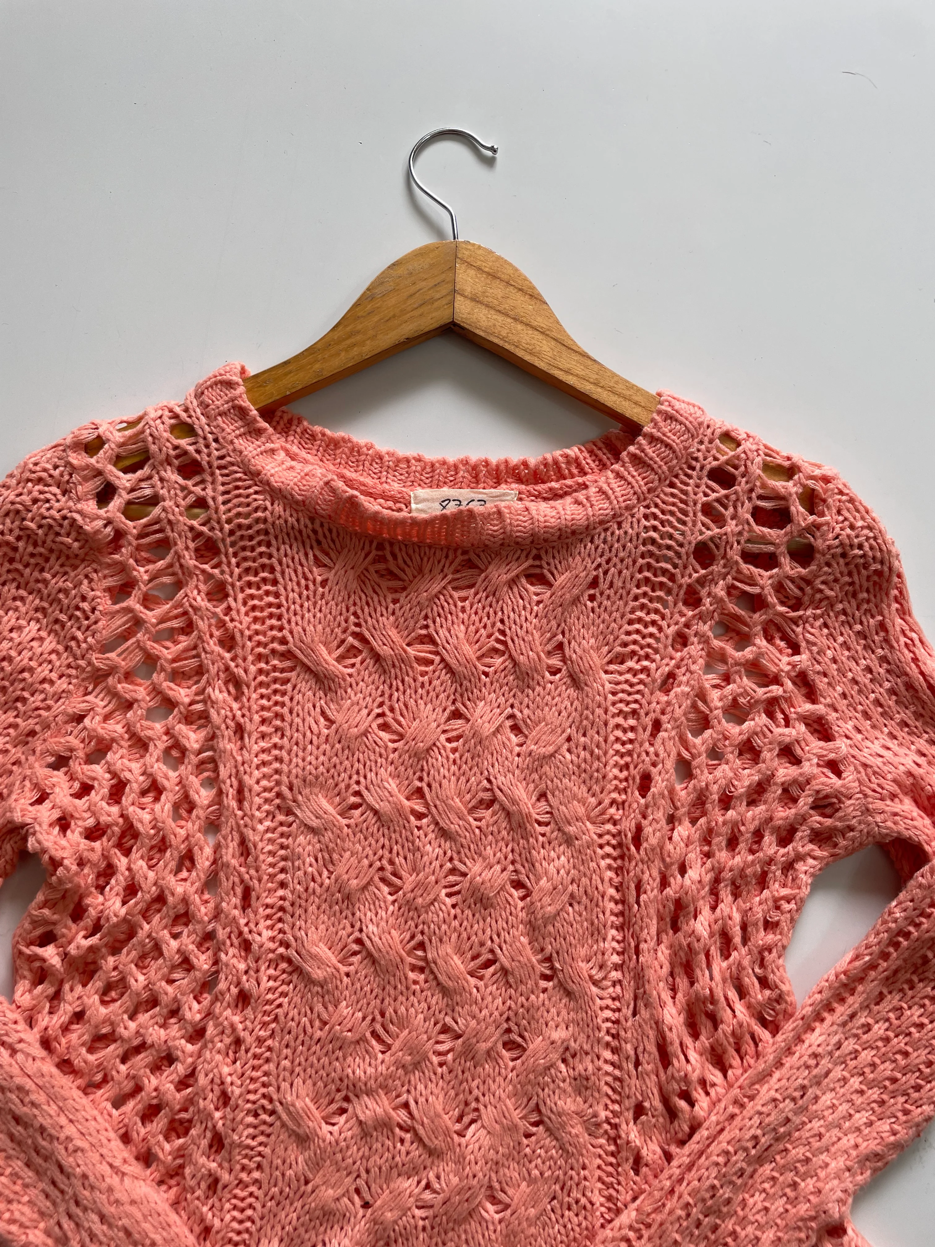 PEACHY PINK CROCHET TOP - BUST 34 TO 38 - Image 2