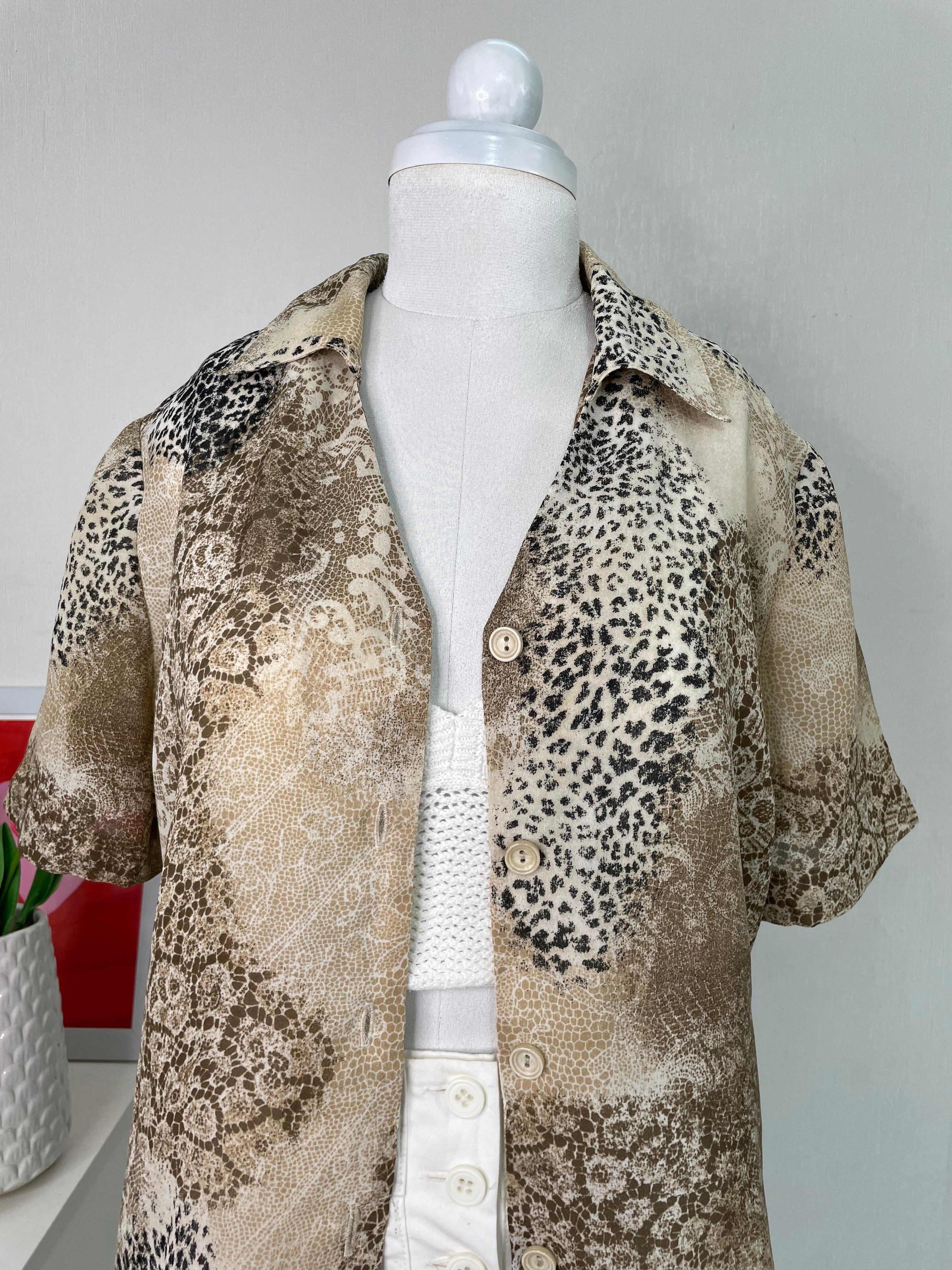 Animal Print Shirt-Chest 40 - Image 2