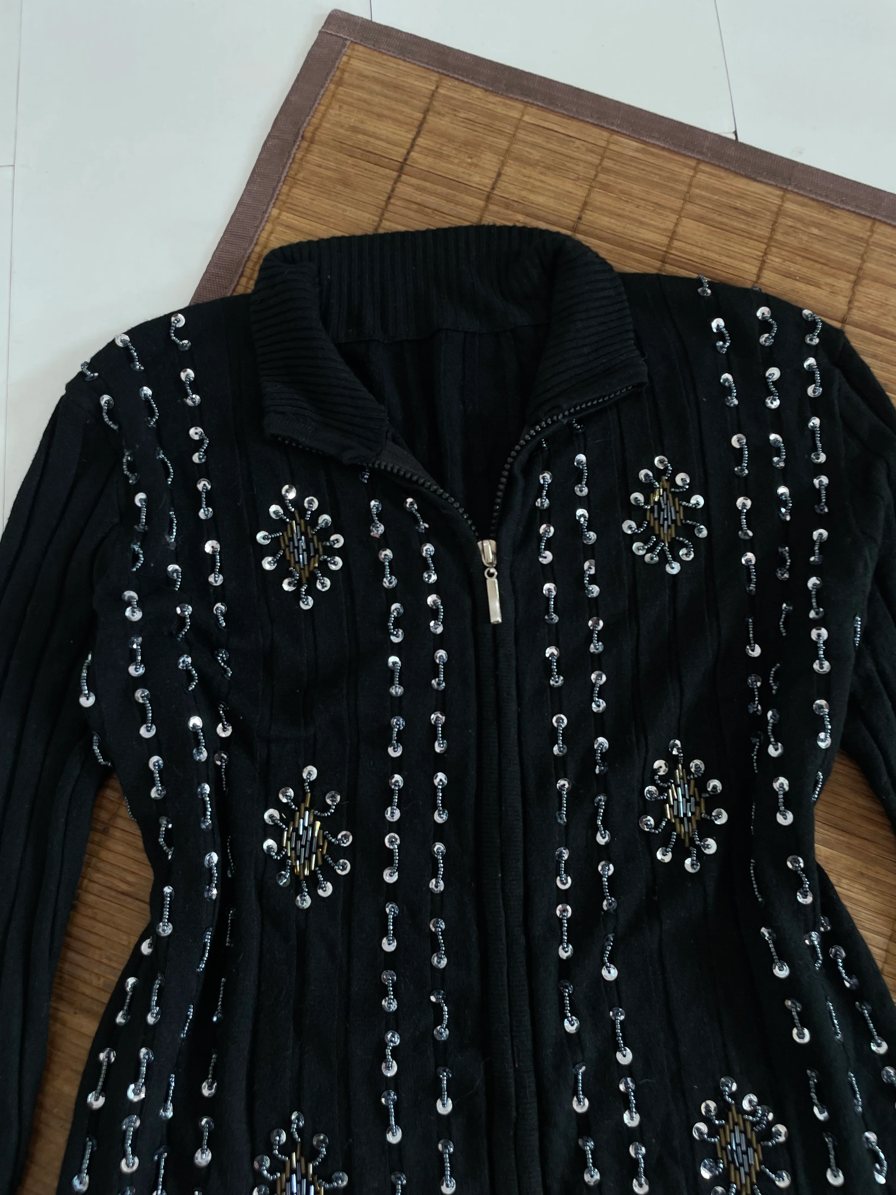 Cozy Embroidered Winter Zip Top-Bust 36 to 40 - Image 2