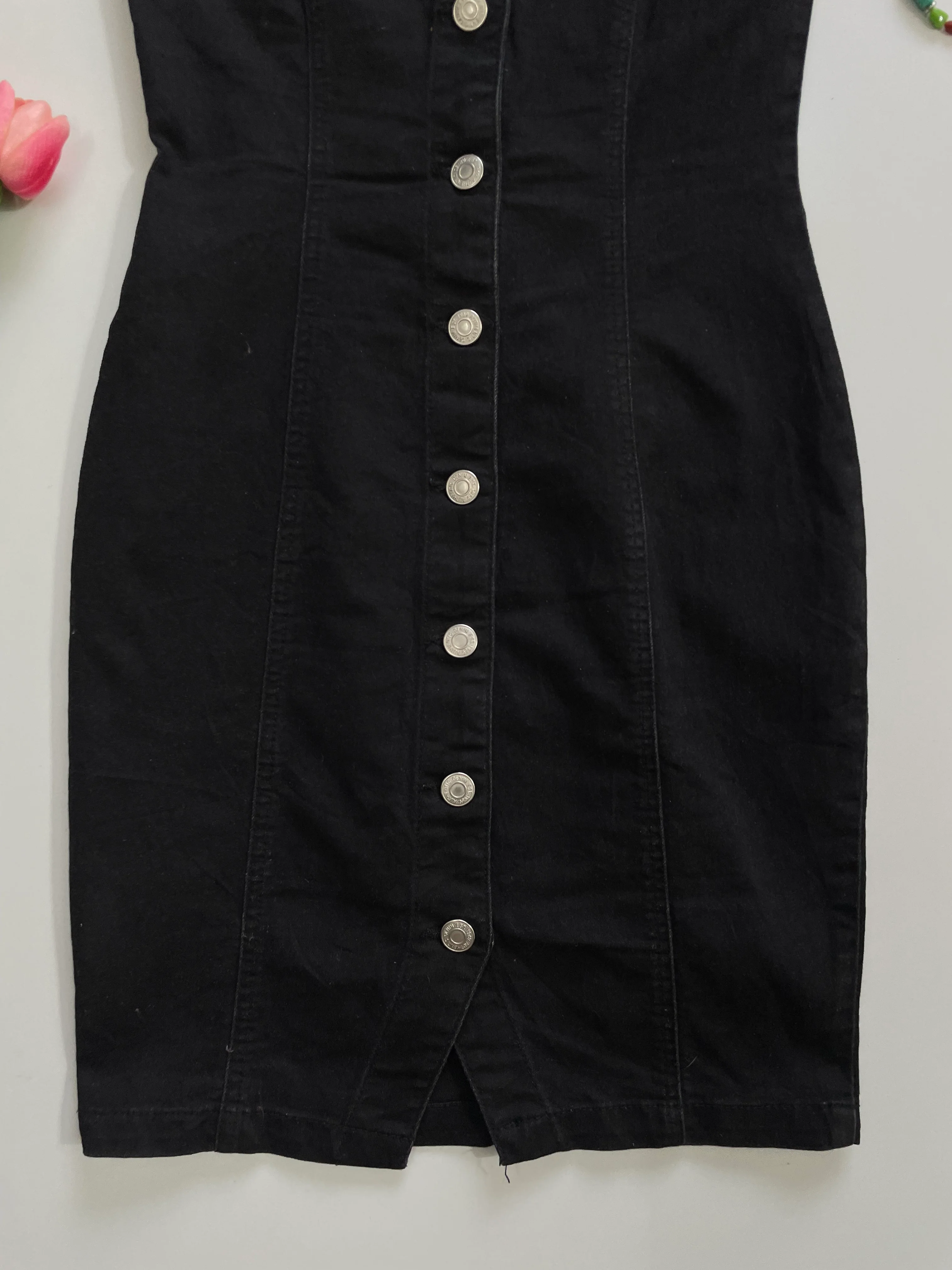 New Look Denim Dress-Bust 30 - Image 3