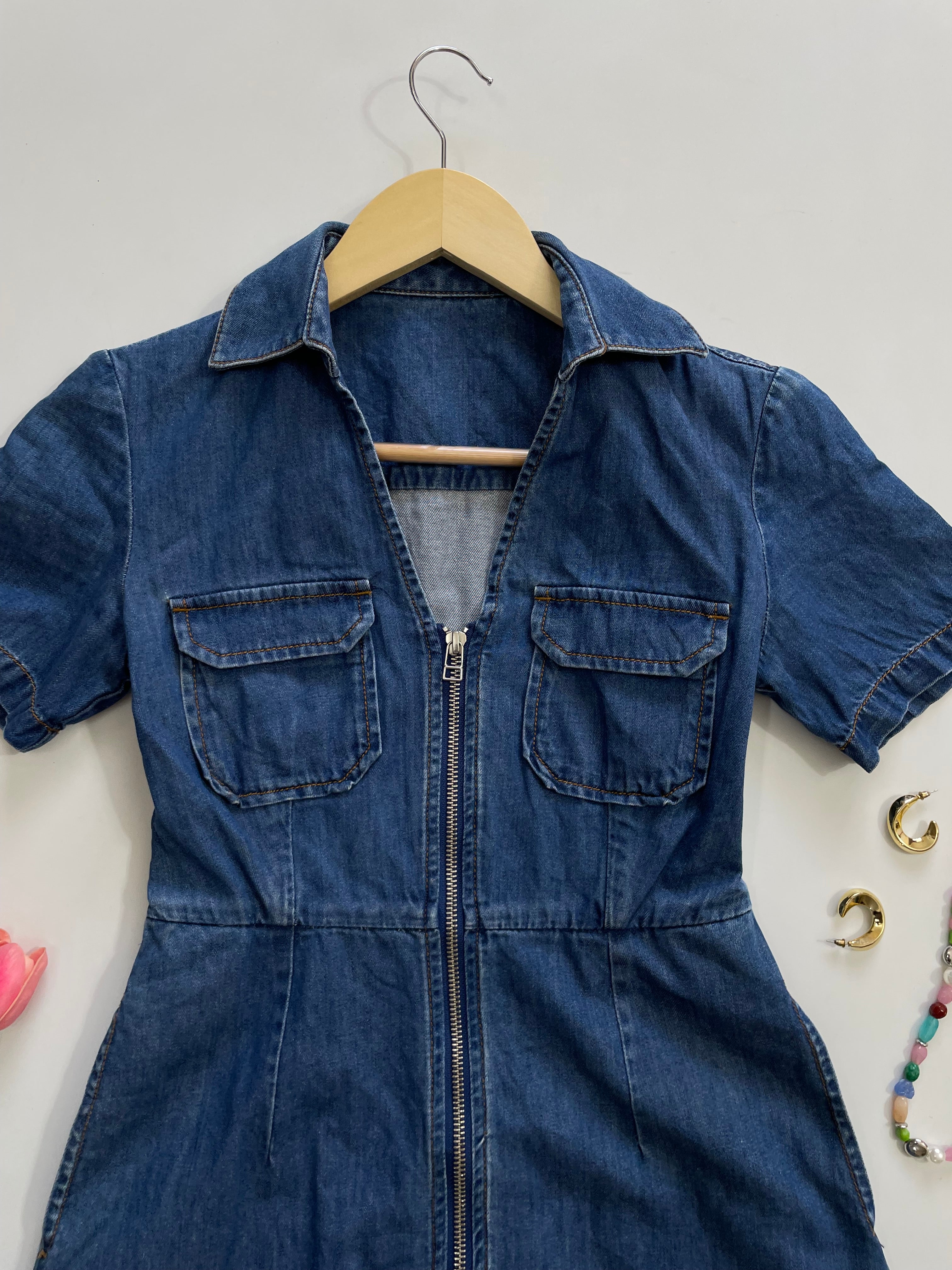 Denim Dress-Bust 30 - Image 2