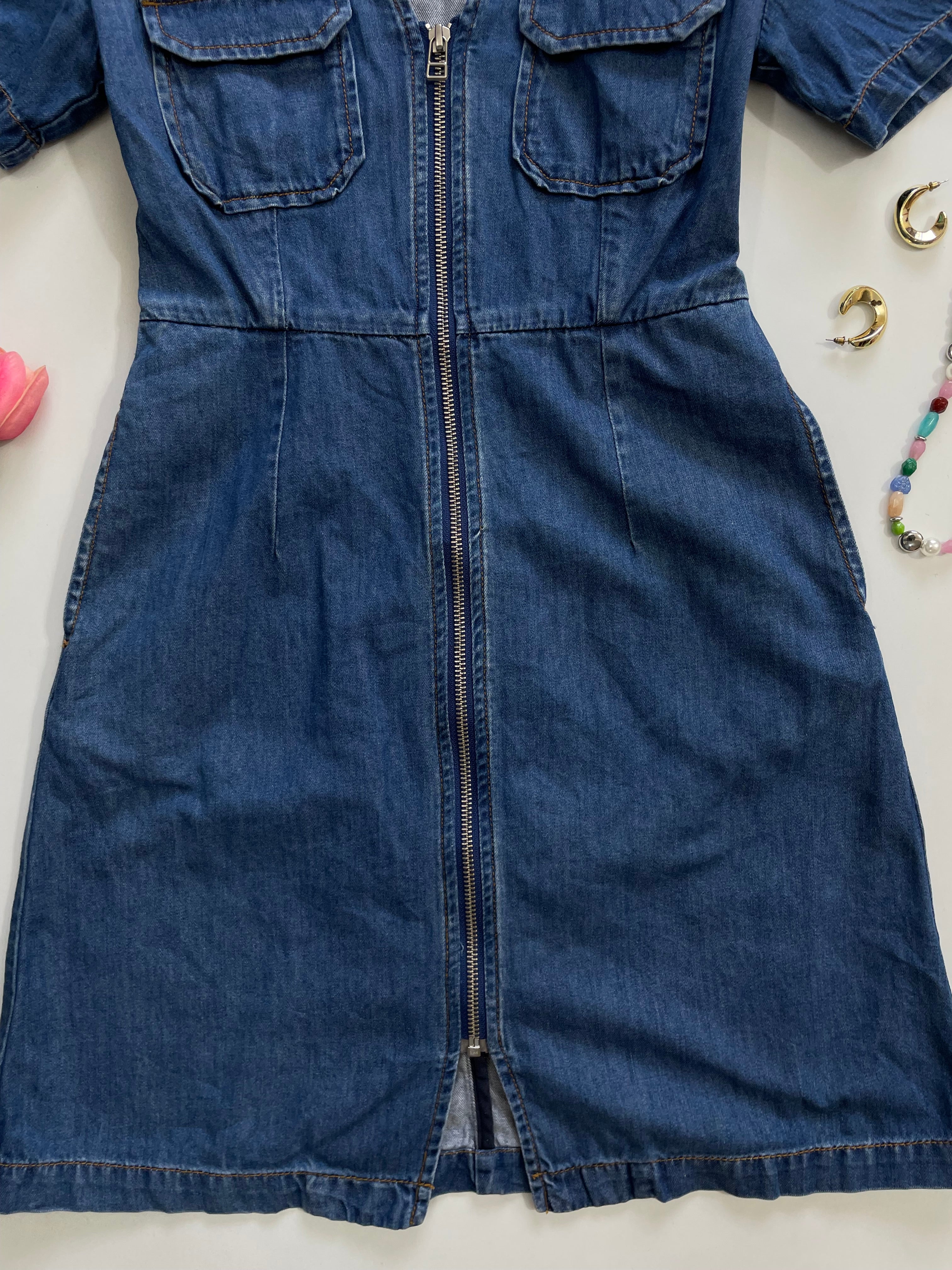 Denim Dress-Bust 30 - Image 3