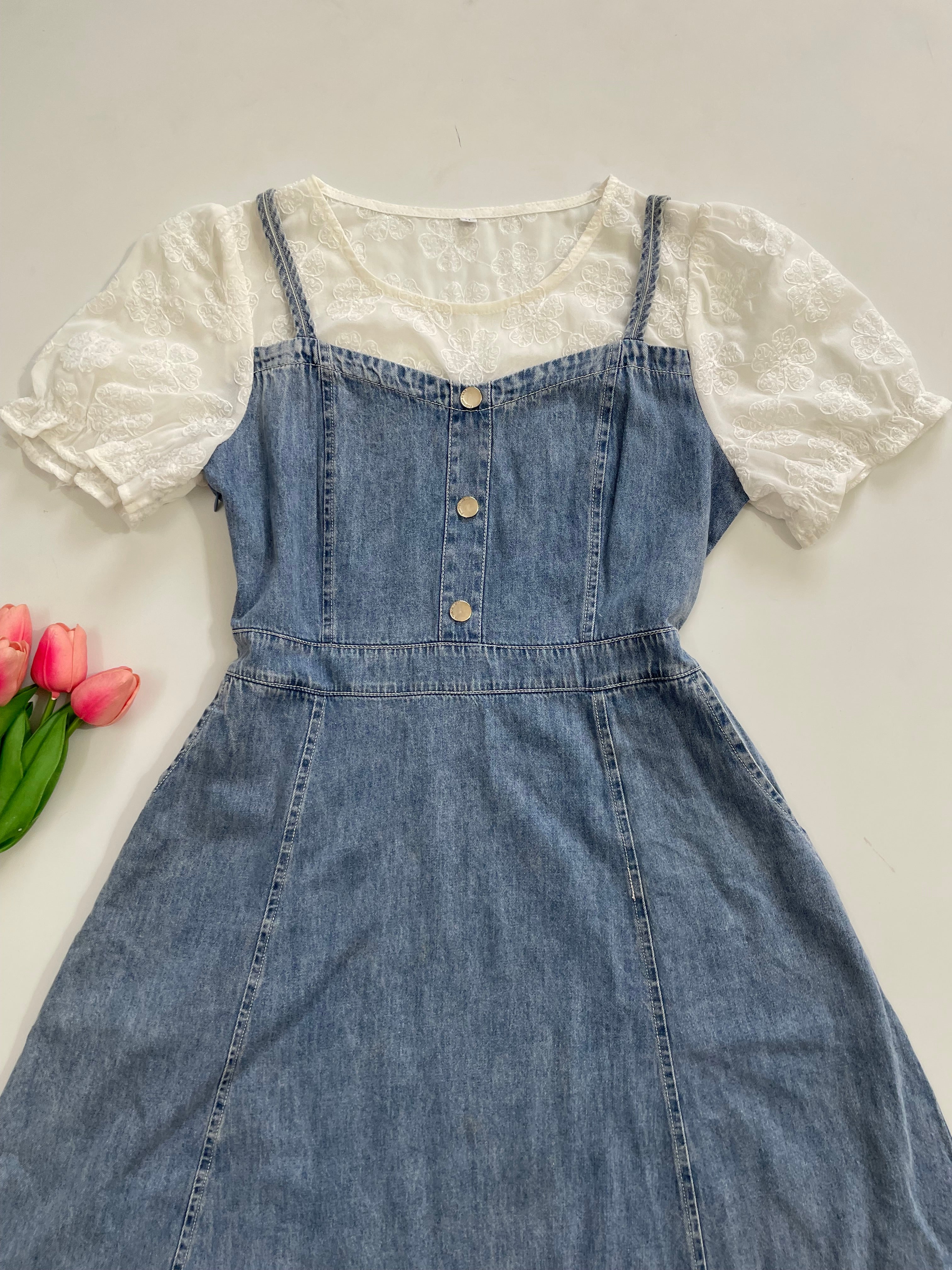 Denim Dress-Bust 32 - Image 2