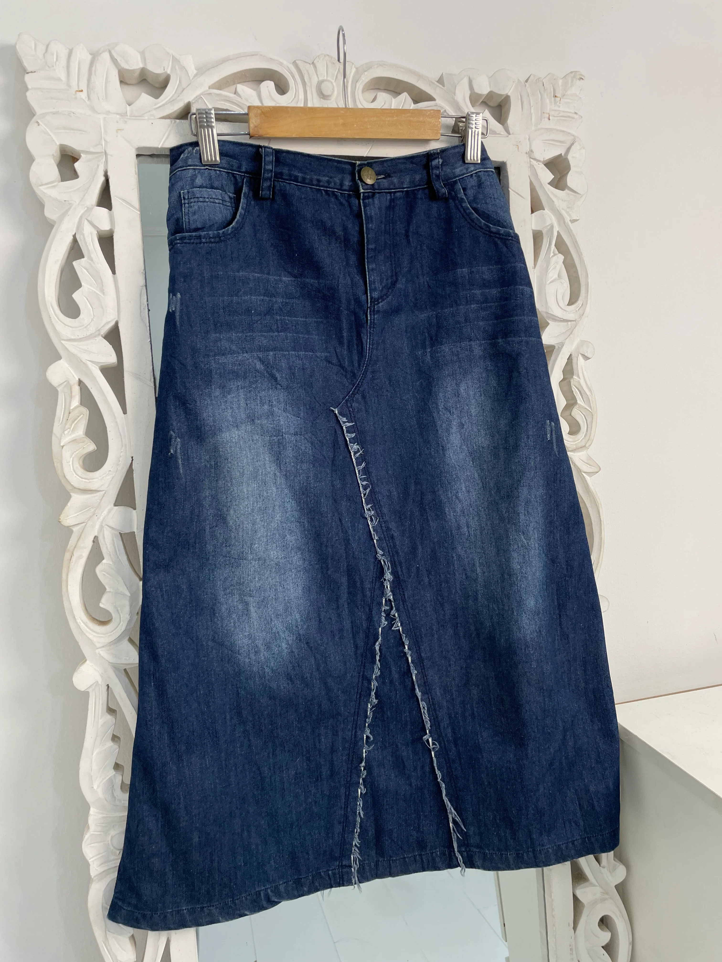 Denim Long Skirt-Waist 30