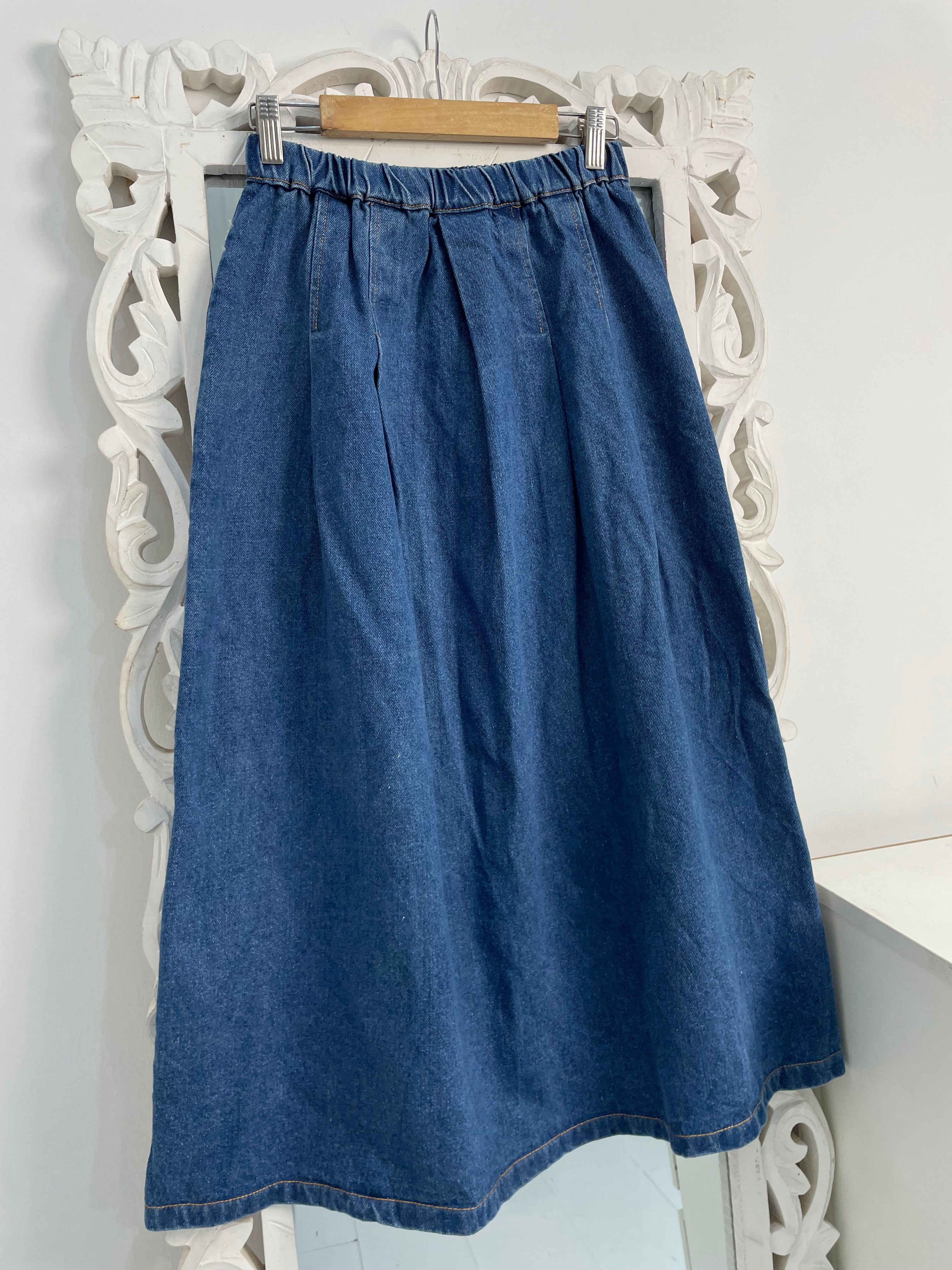 Denim Long Skirt-Waist 26 to 28