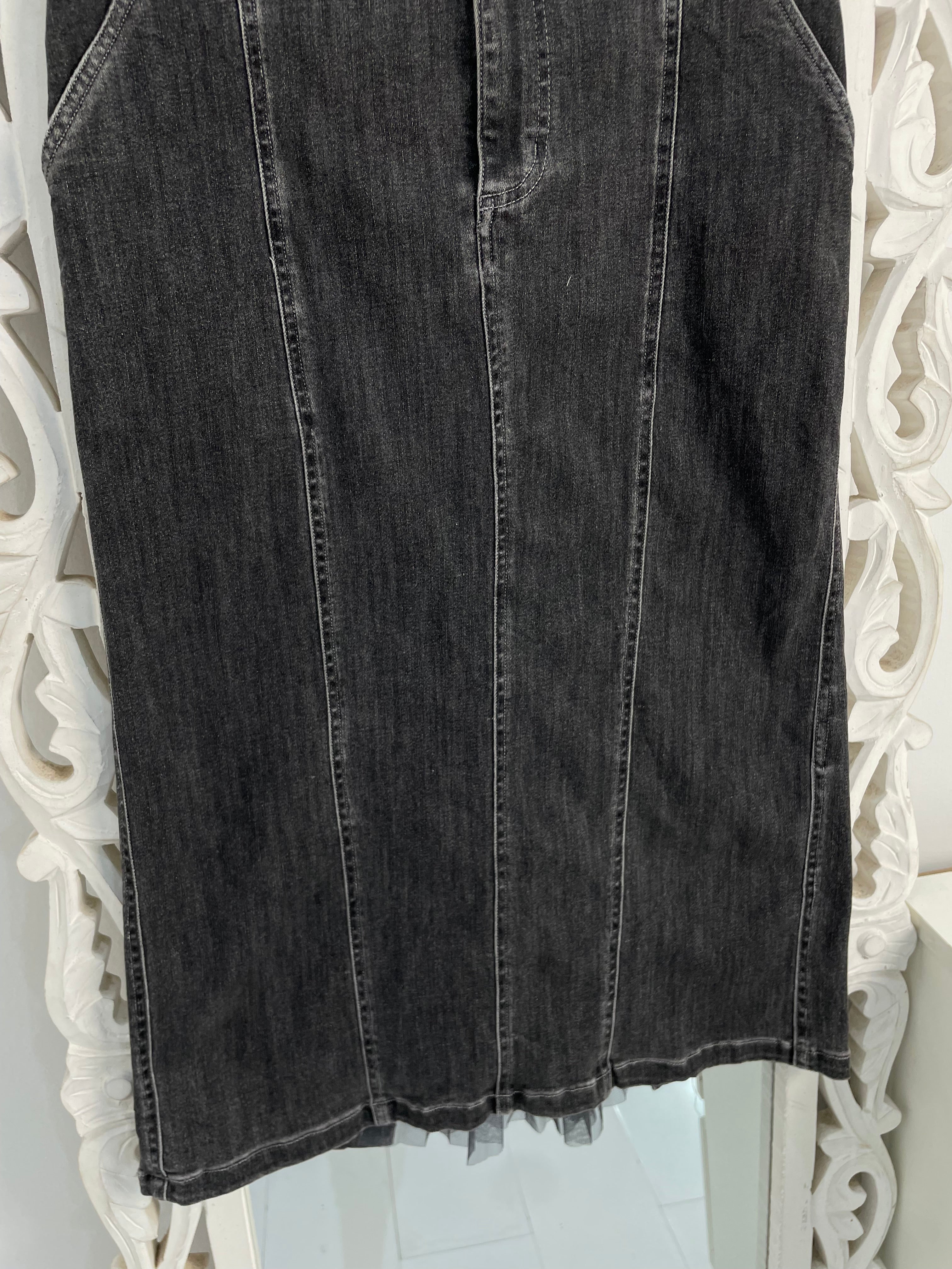 Denim Long Skirt-Waist 28 - Image 2