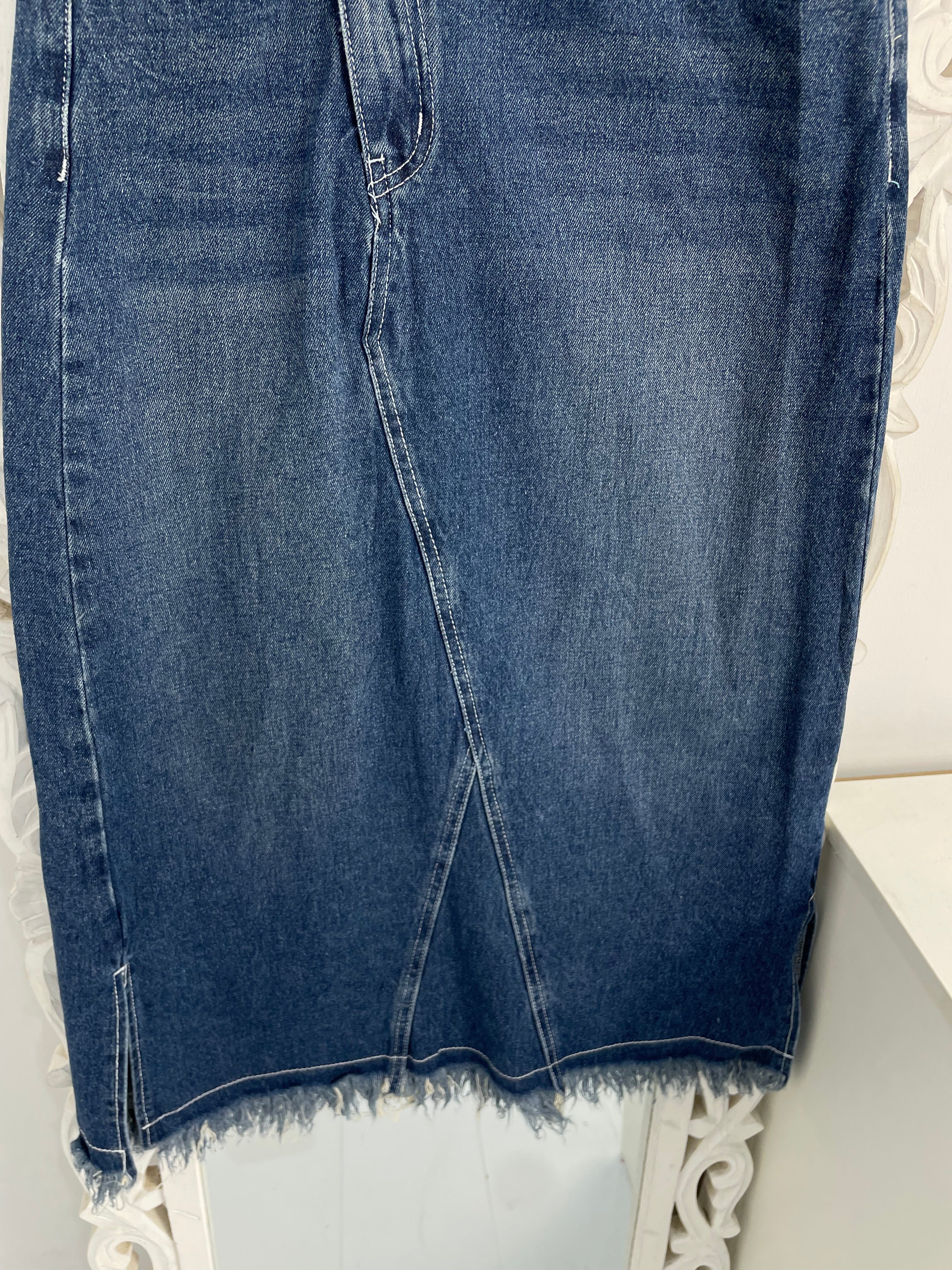 Denim Long Skirt-Waist 28 - Image 3