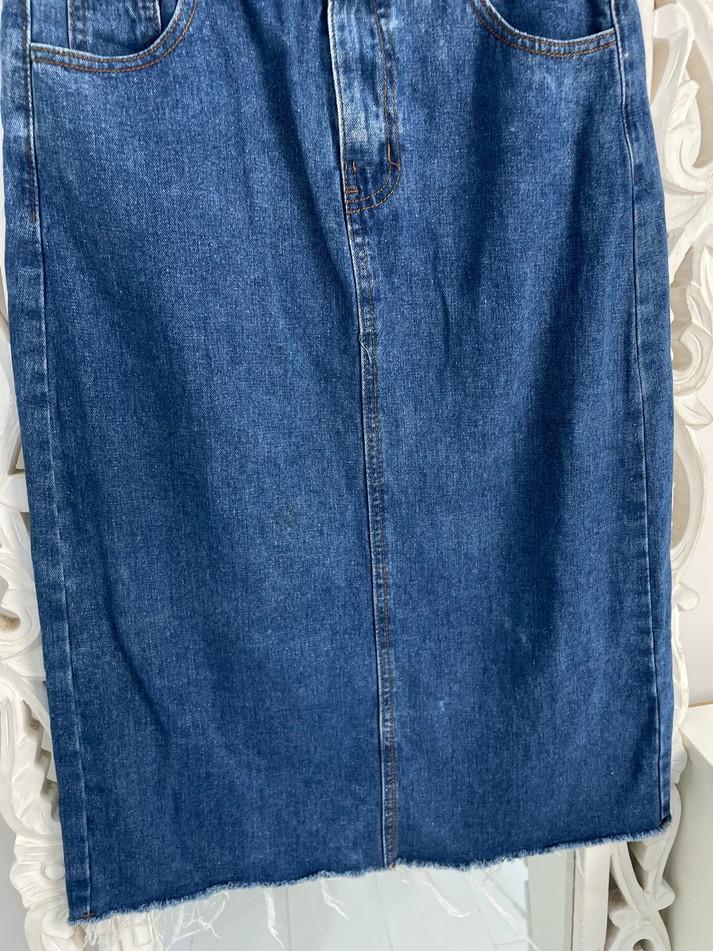Denim Long Skirt-Waist 28 - Image 3