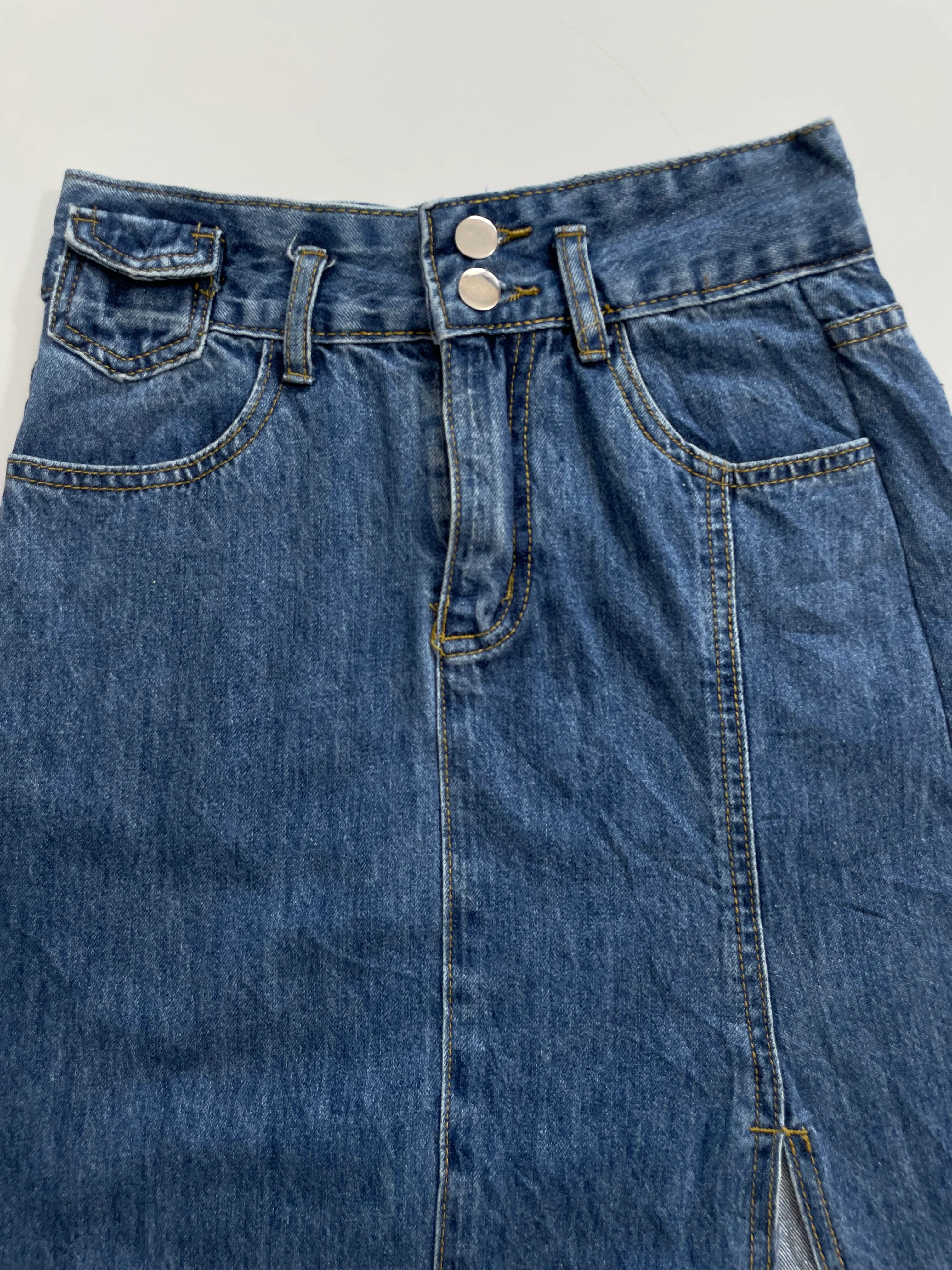 Long Denim Skirt-Waist 24 - Image 2