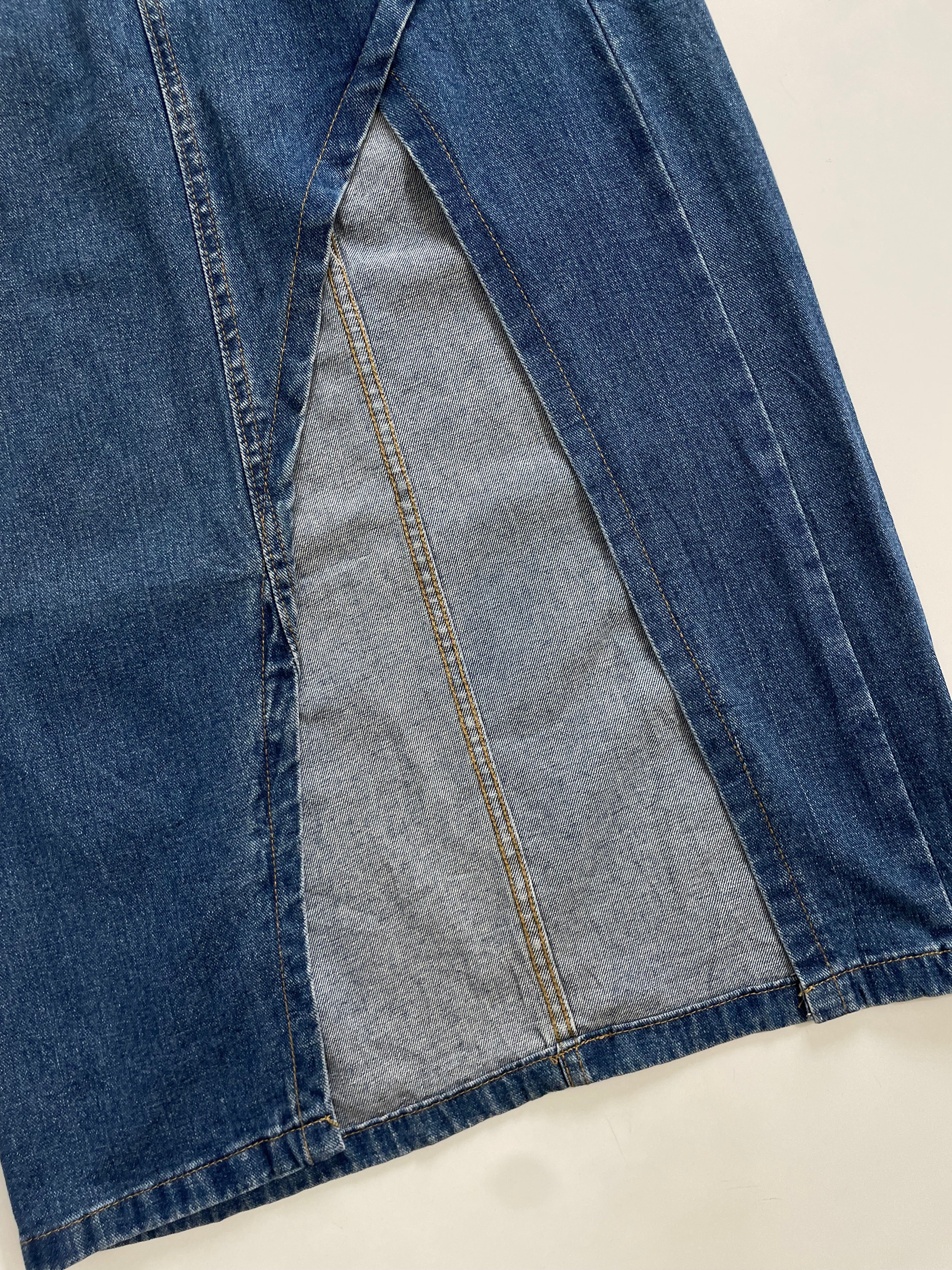 Long Denim Skirt-Waist 28 - Image 3