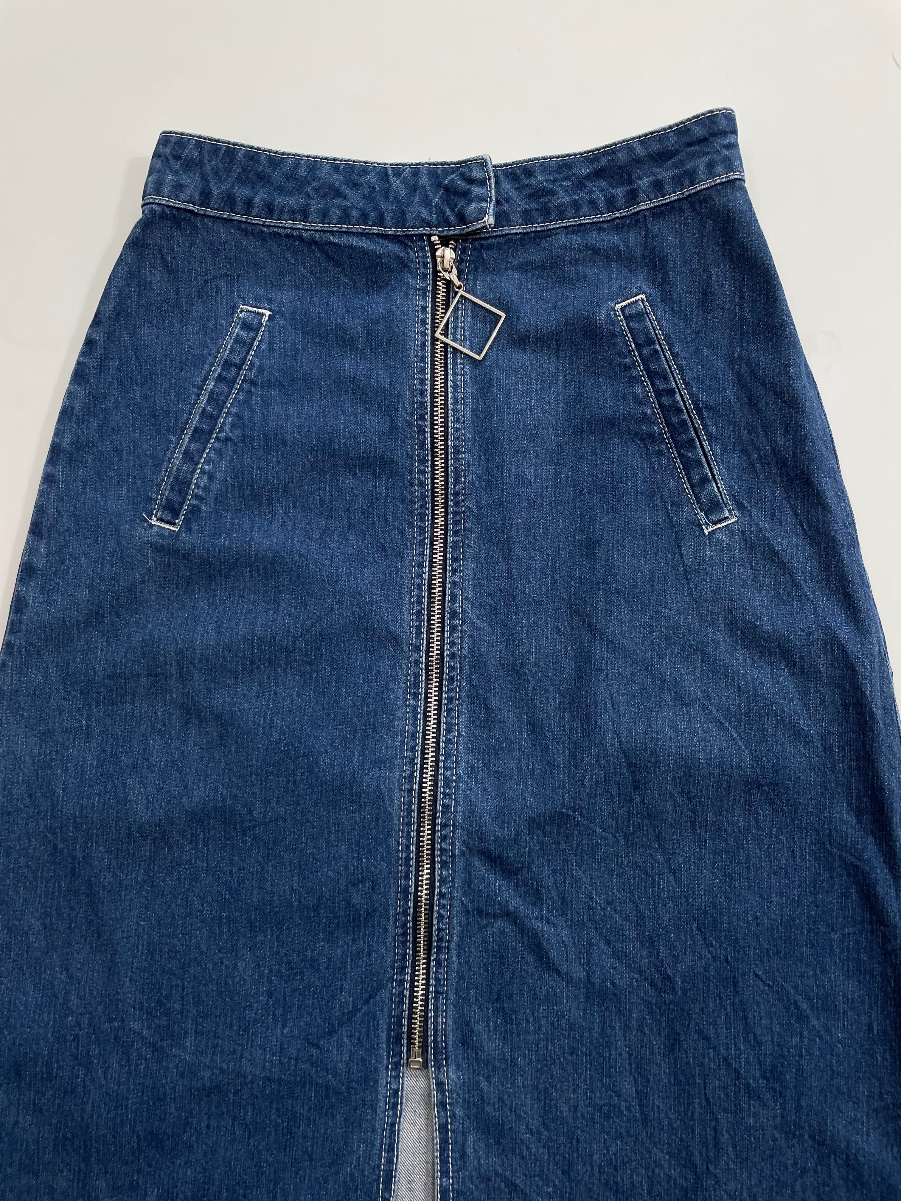 Vero Moda Long Denim Skirt-Waist 26 - Image 2