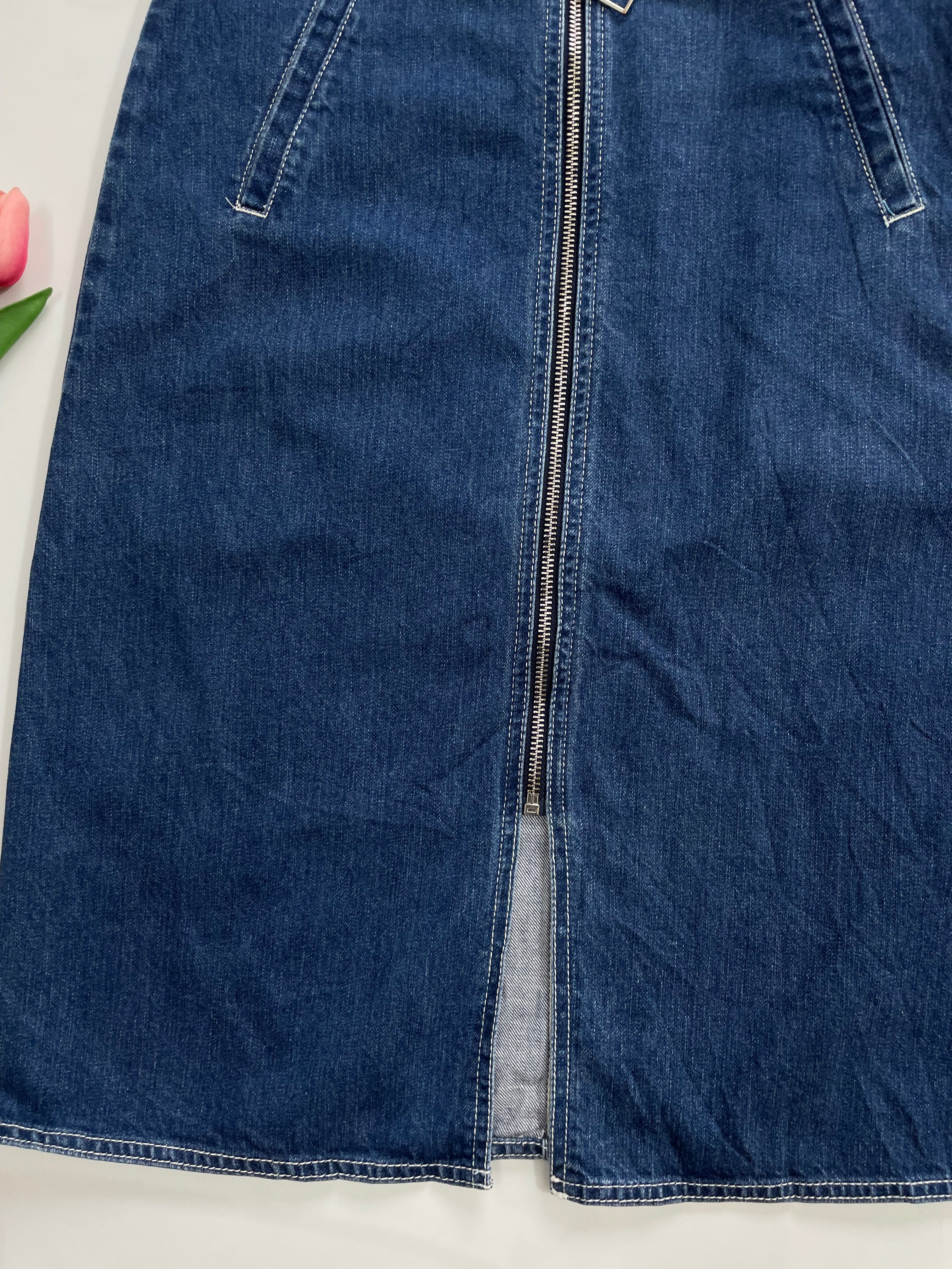 Vero Moda Long Denim Skirt-Waist 26 - Image 3