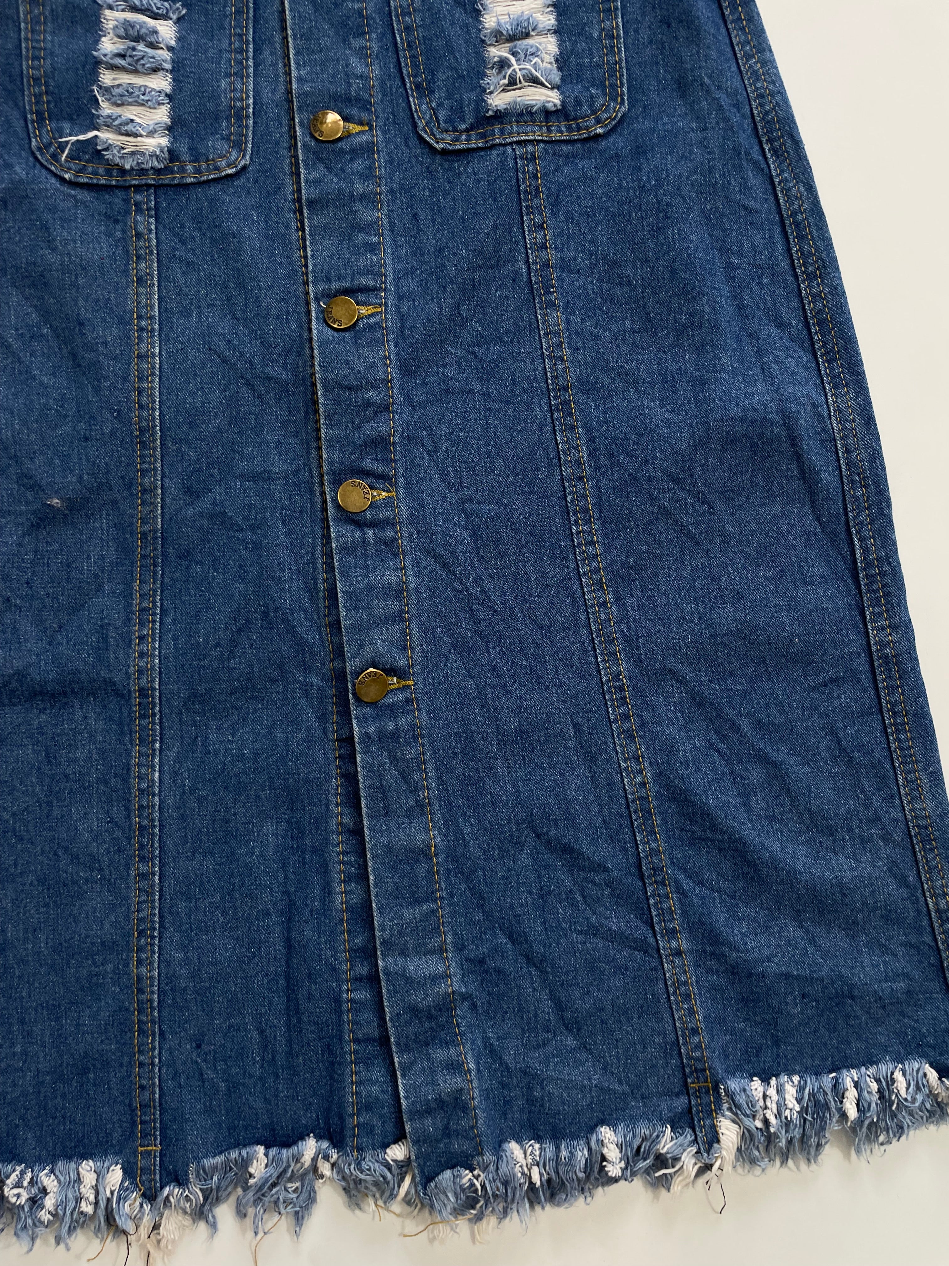 Long Denim Skirt-Waist 26 - Image 3