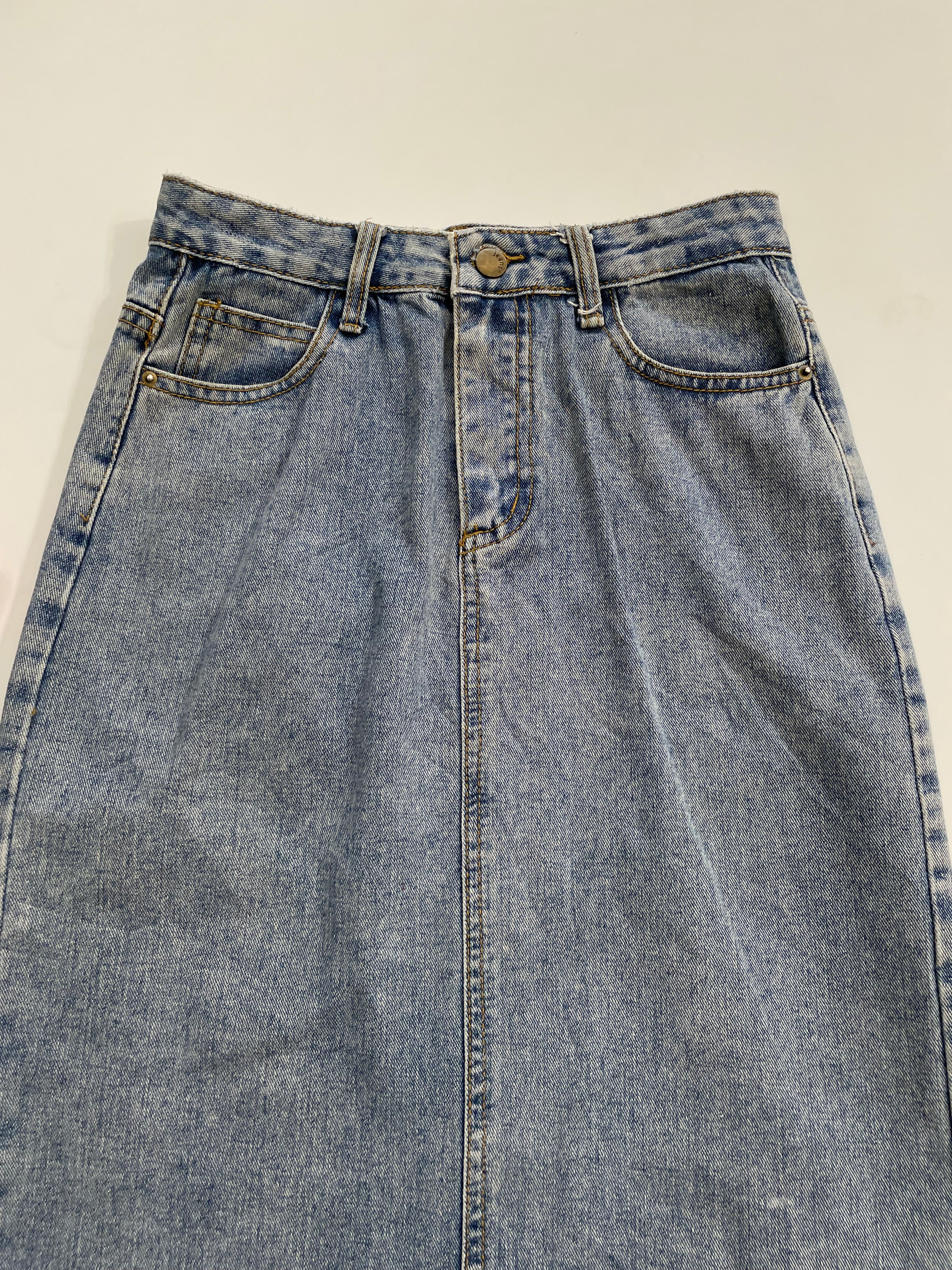 Long Denim Skirt-Waist 26 - Image 2
