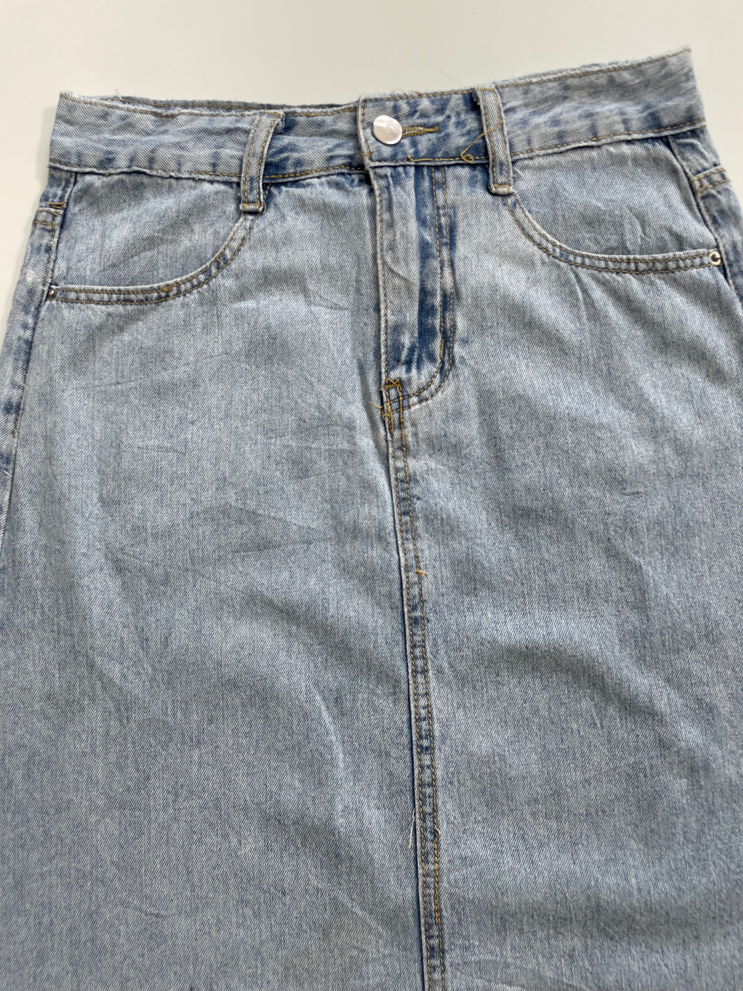Long Denim Skirt-Waist 28 - Image 2