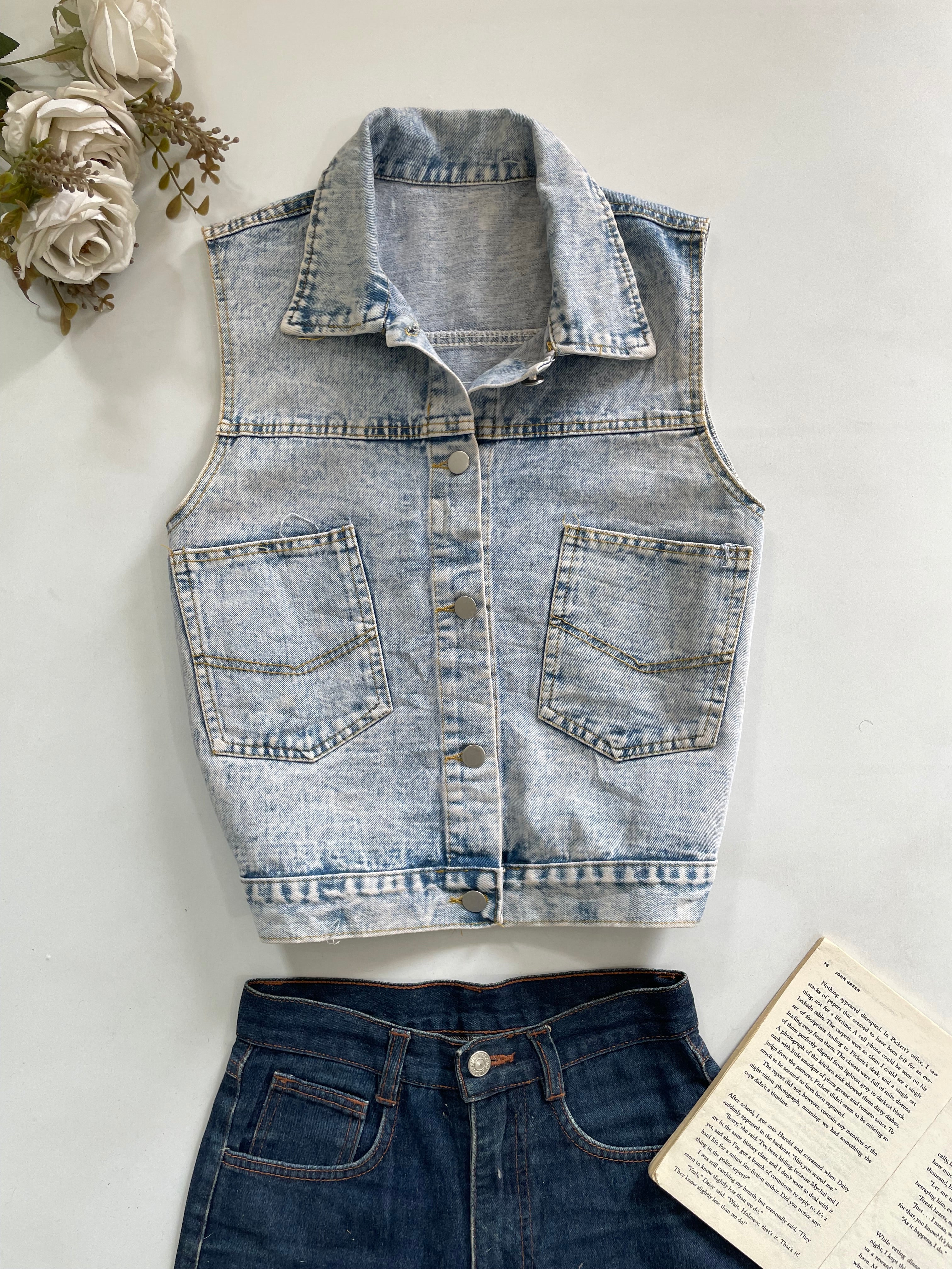 Denim Vest-Bust 38