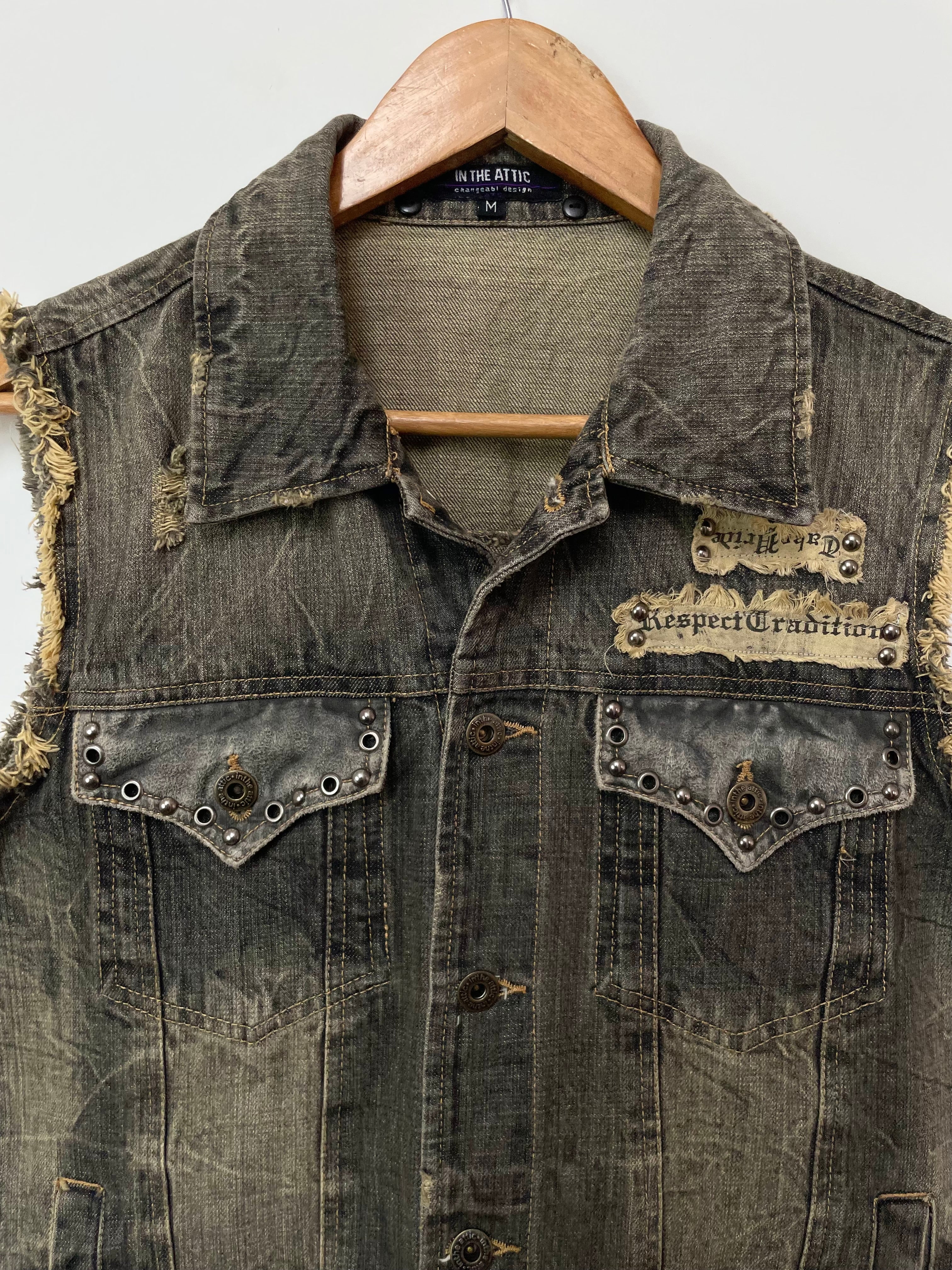 In The Attic Denim Vest-Bust 38 - Image 2