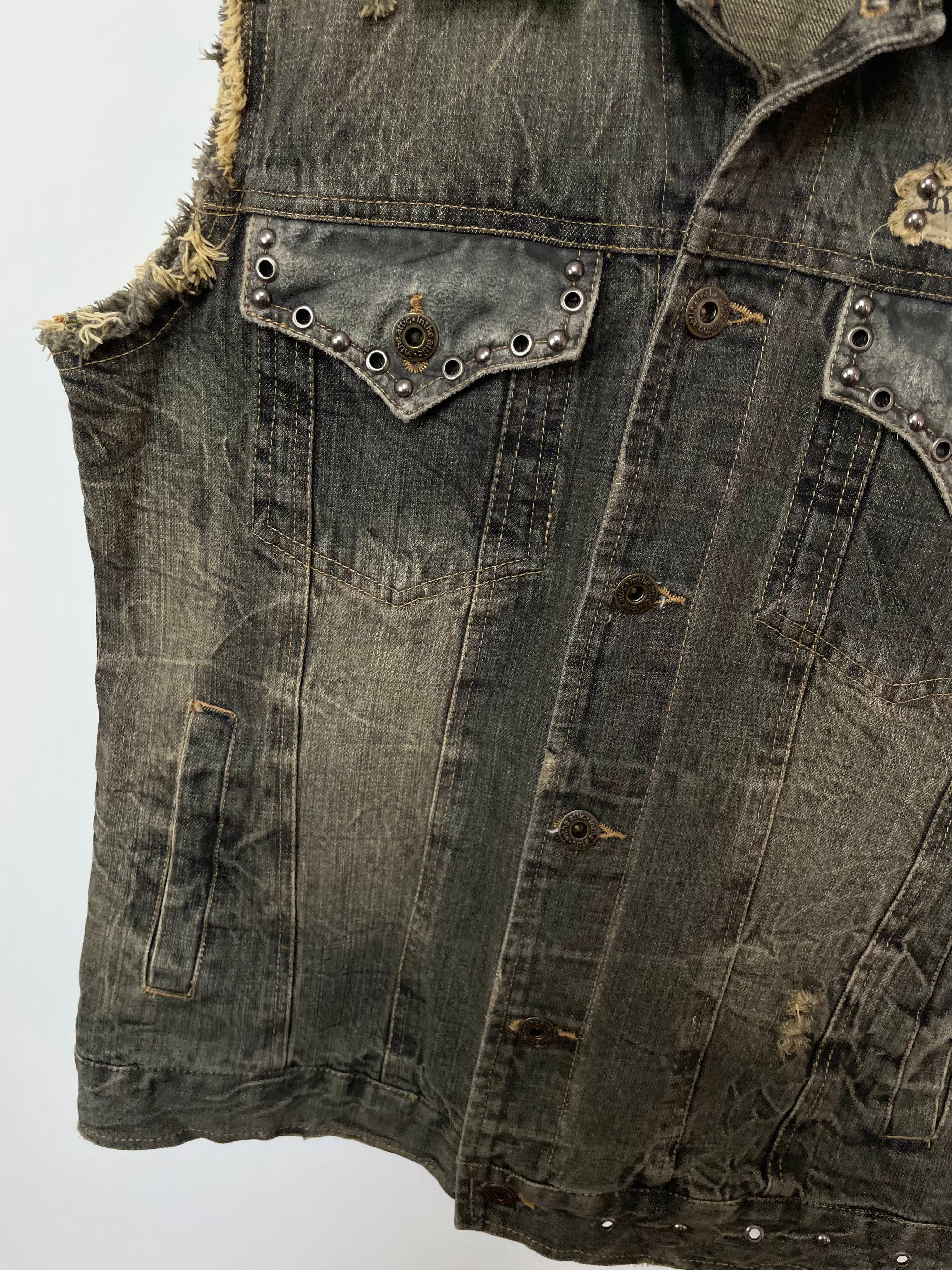 In The Attic Denim Vest-Bust 38 - Image 3