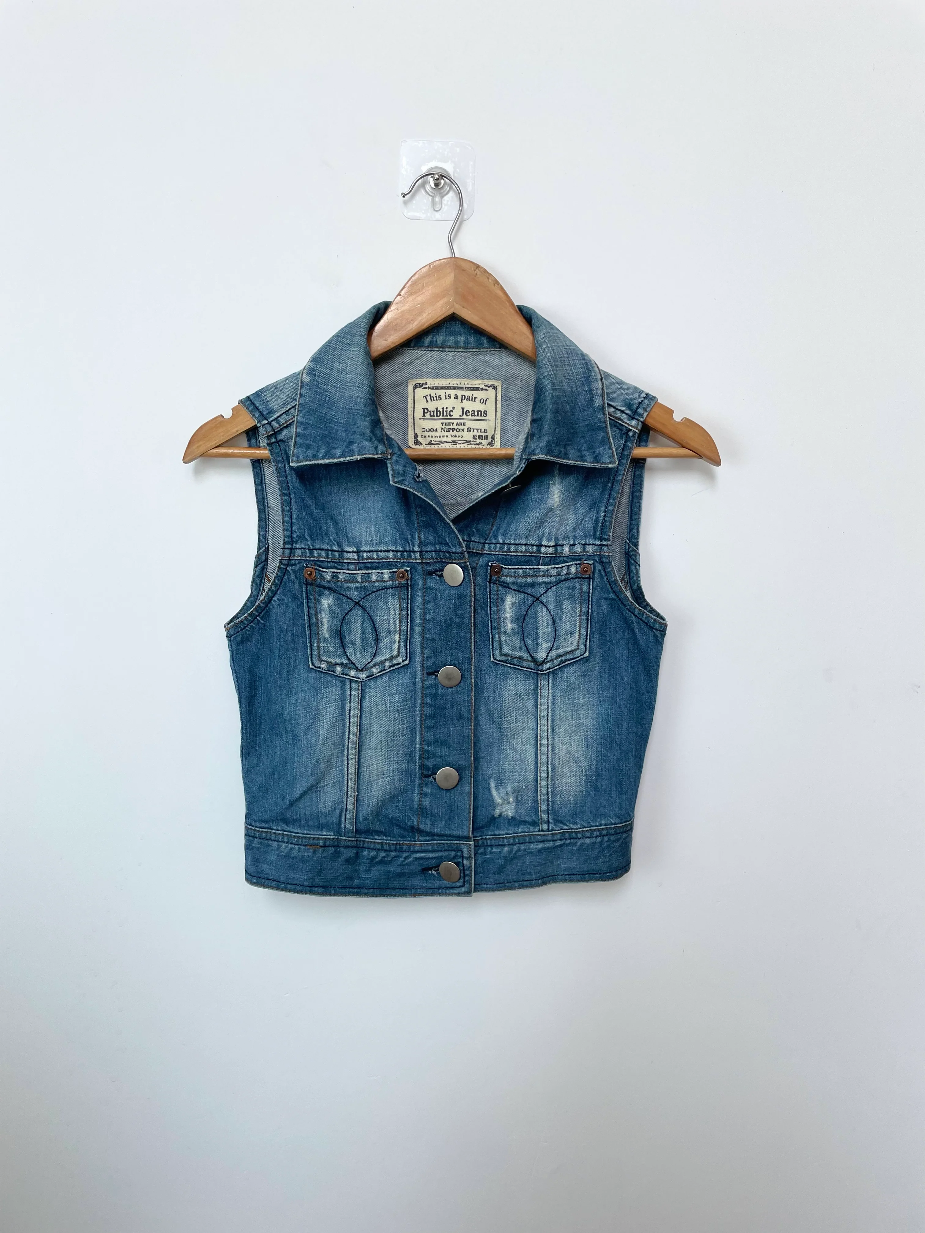 Public Jeans Denim Vest-Bust 30