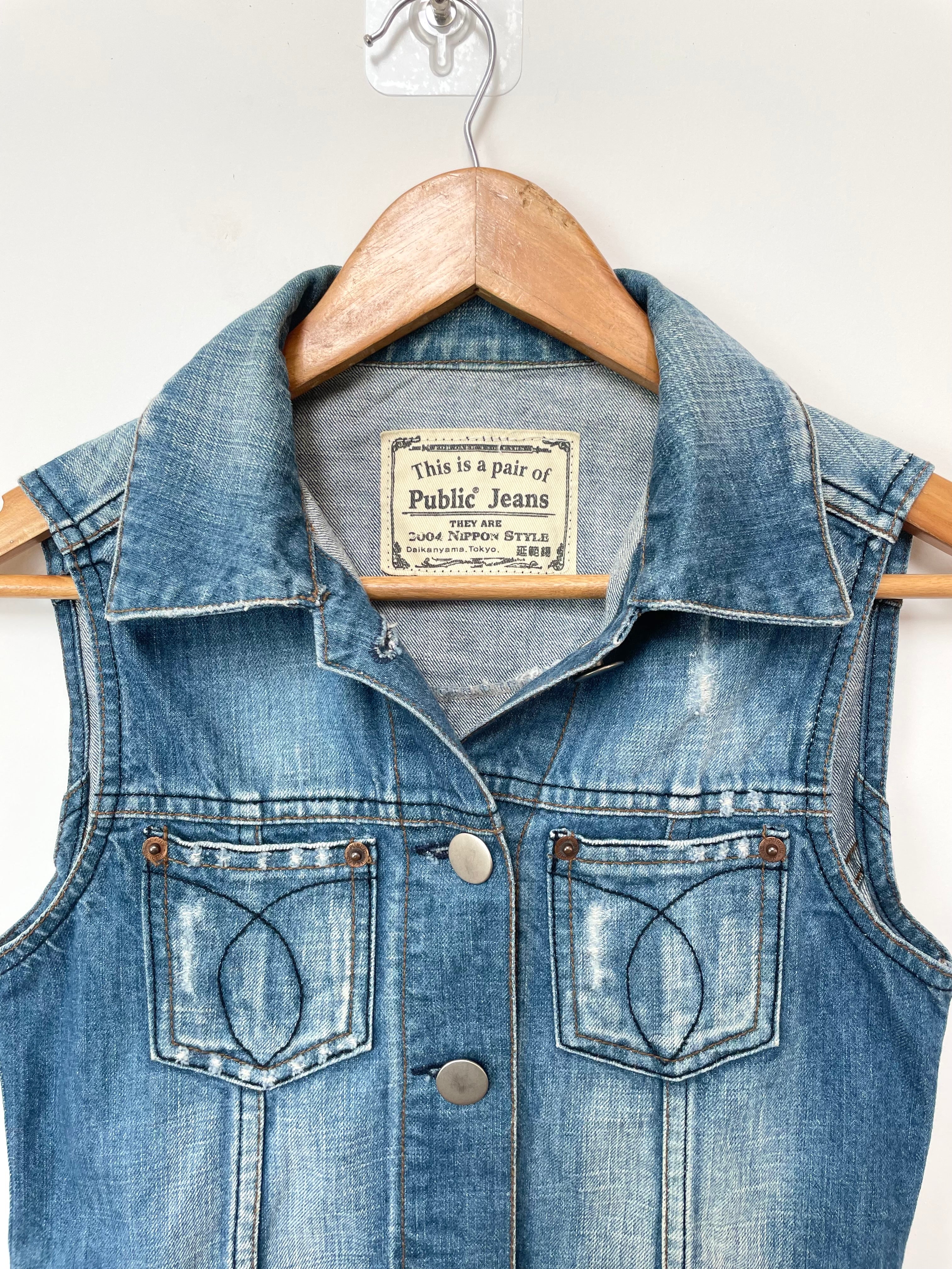 Public Jeans Denim Vest-Bust 30 - Image 2