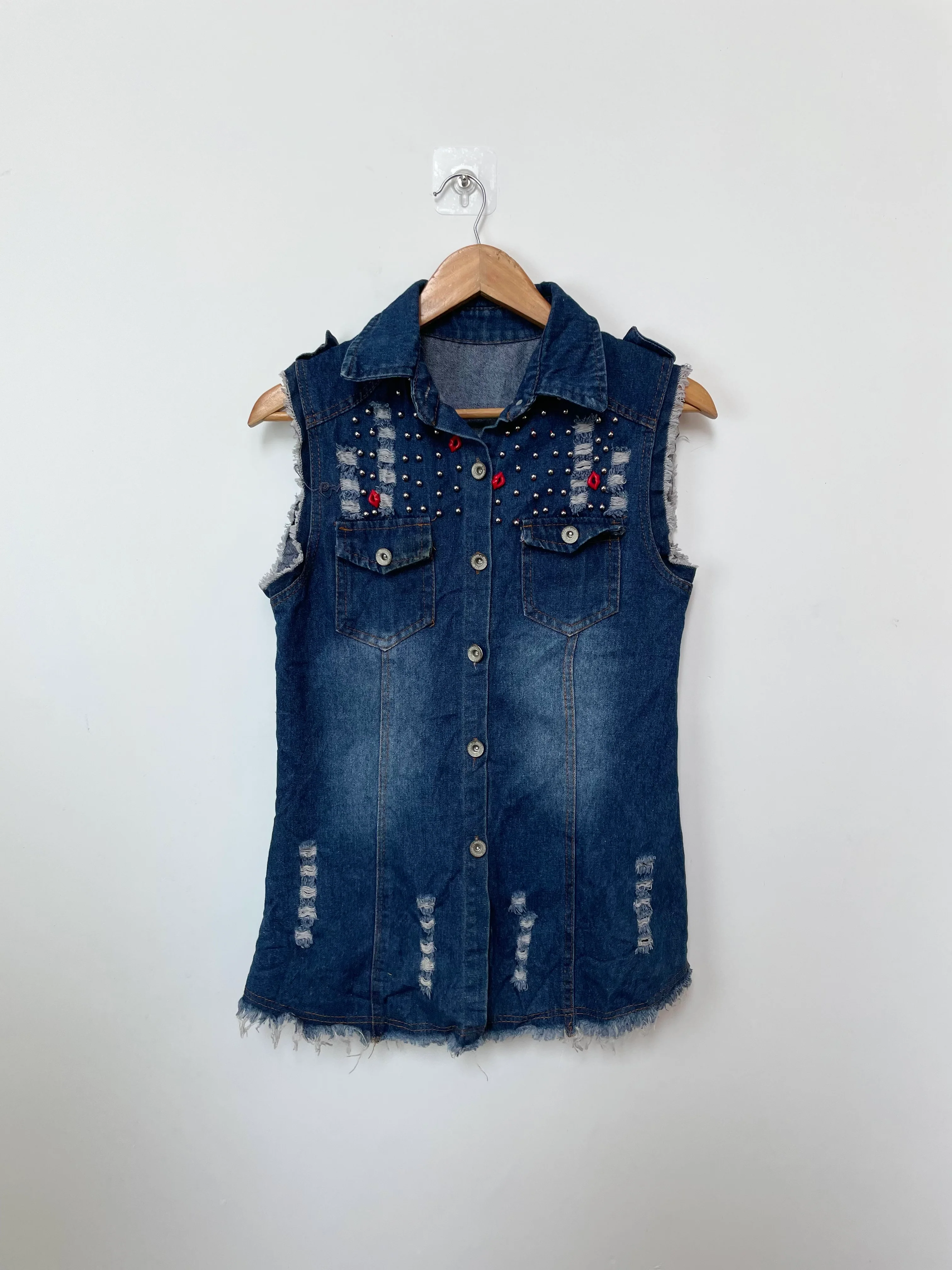 Denim Vest-Bust 34