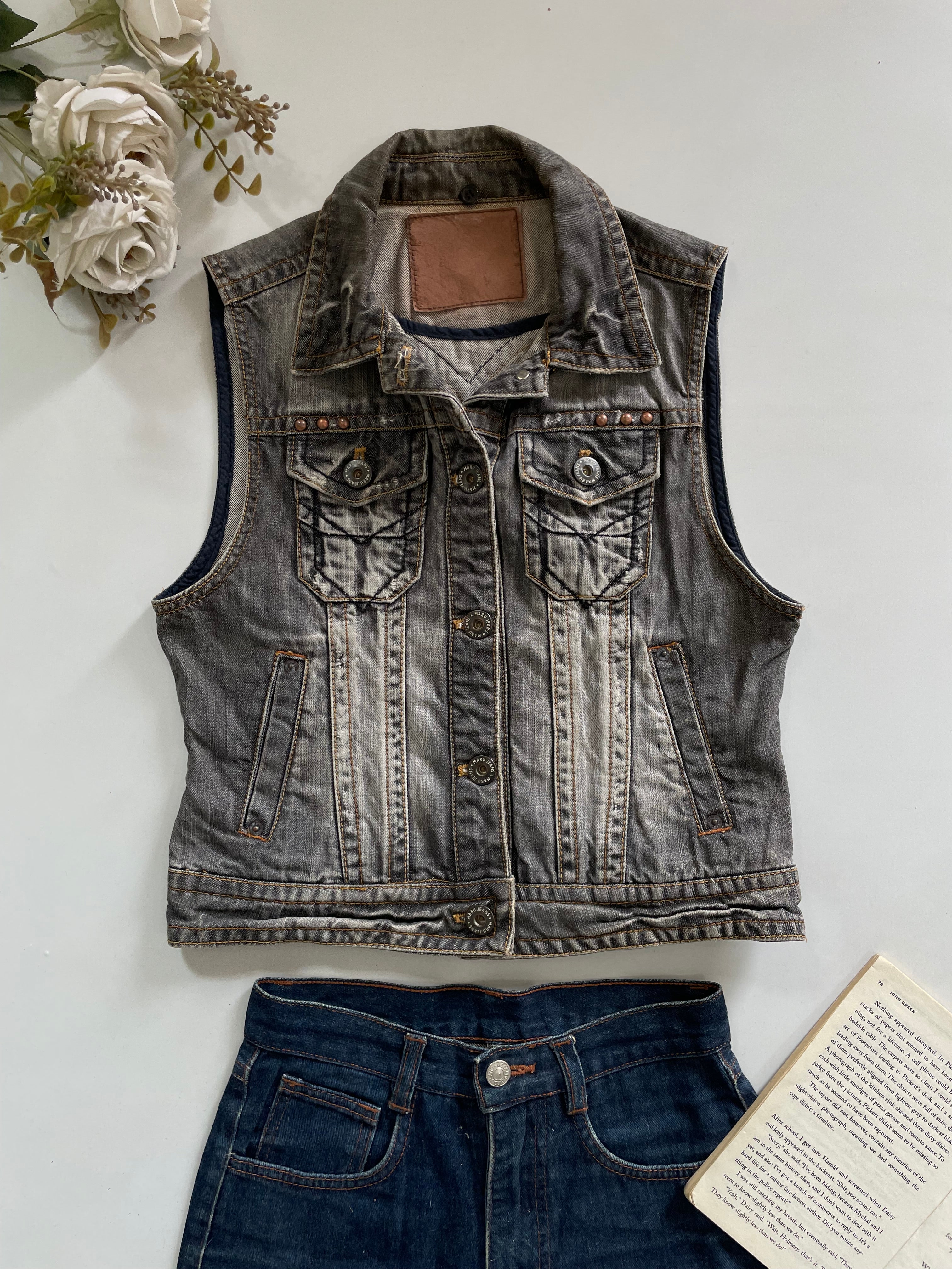 Denim Vest-Bust 34