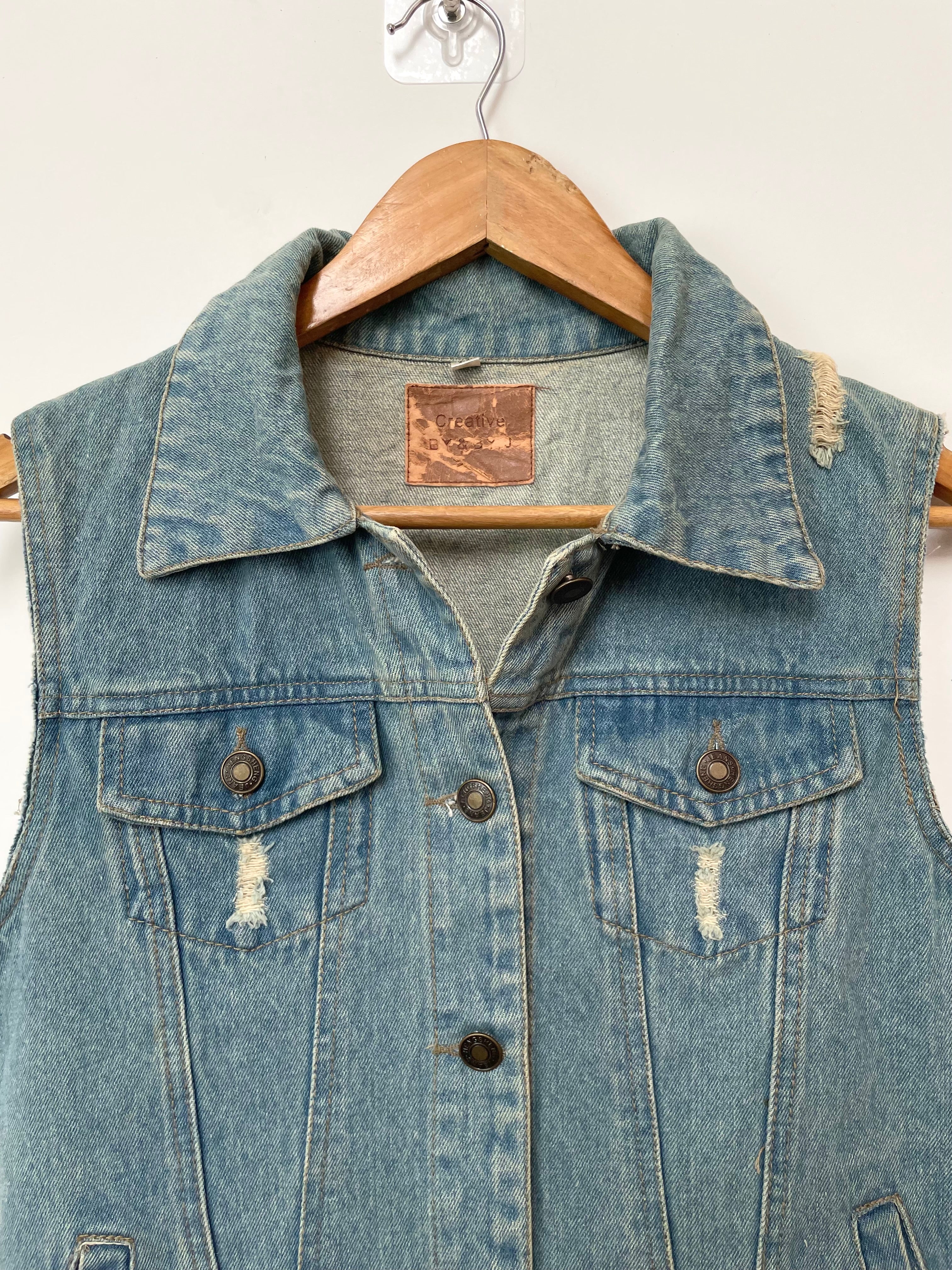 Creative Denim Vest-Bust 34 - Image 2